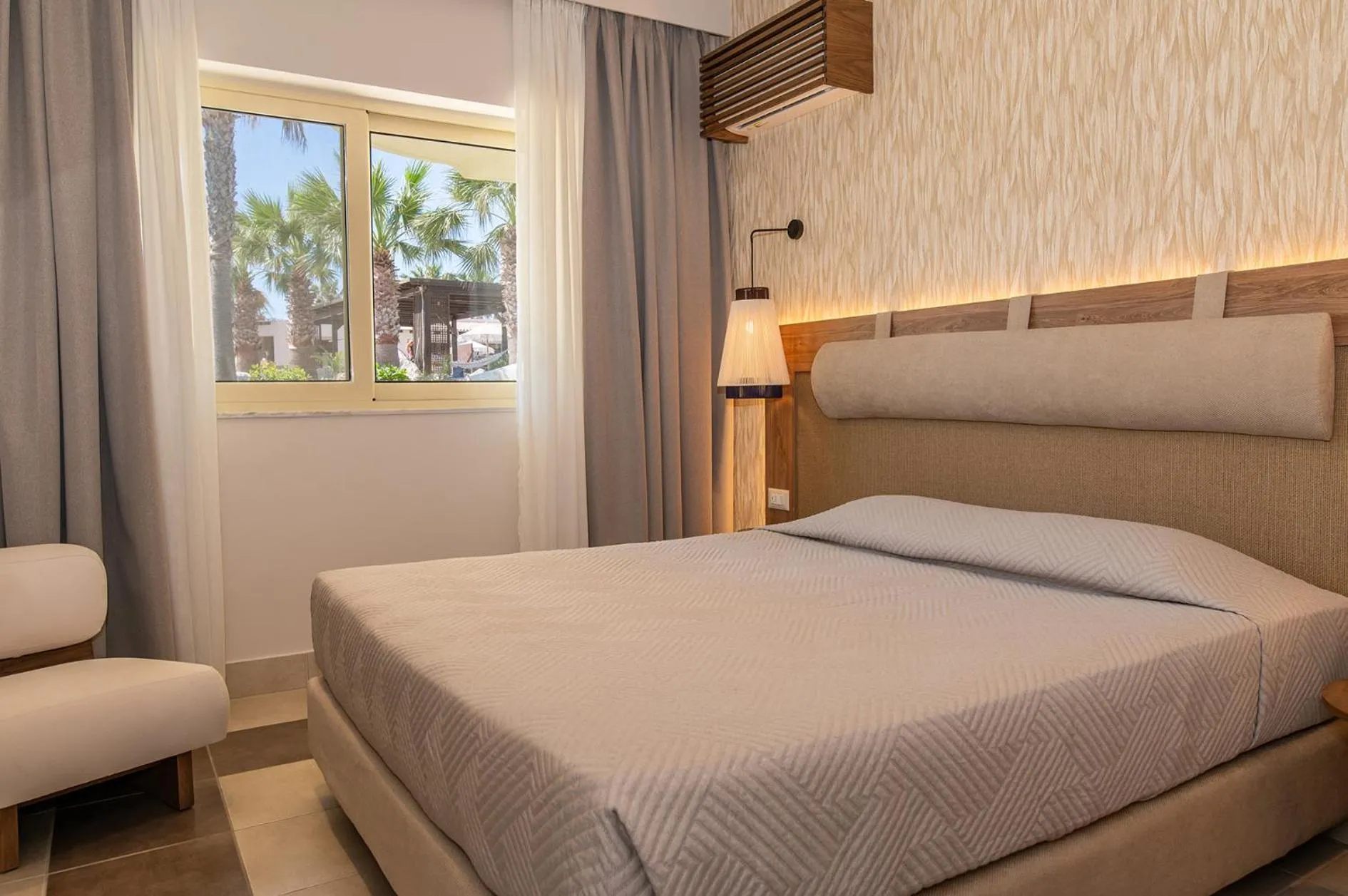 Bed in Achilleas Beach Hotel Adults Only