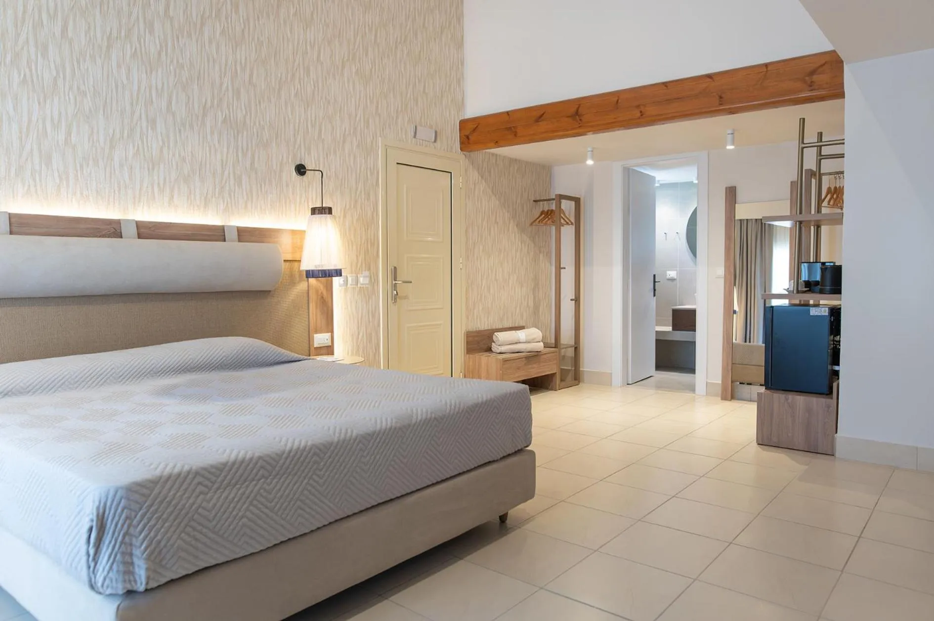 Bed in Achilleas Beach Hotel Adults Only