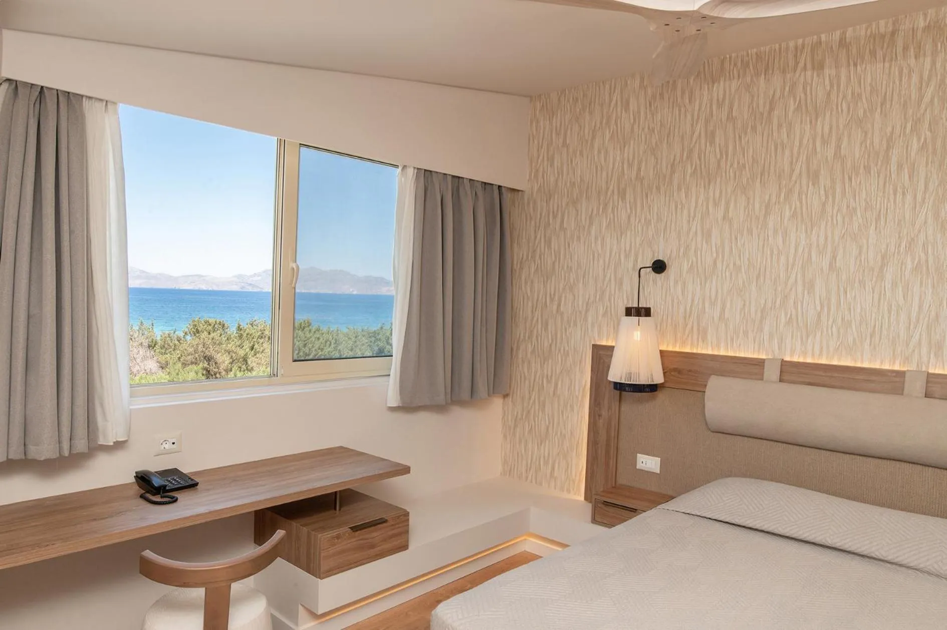 Bed in Achilleas Beach Hotel Adults Only