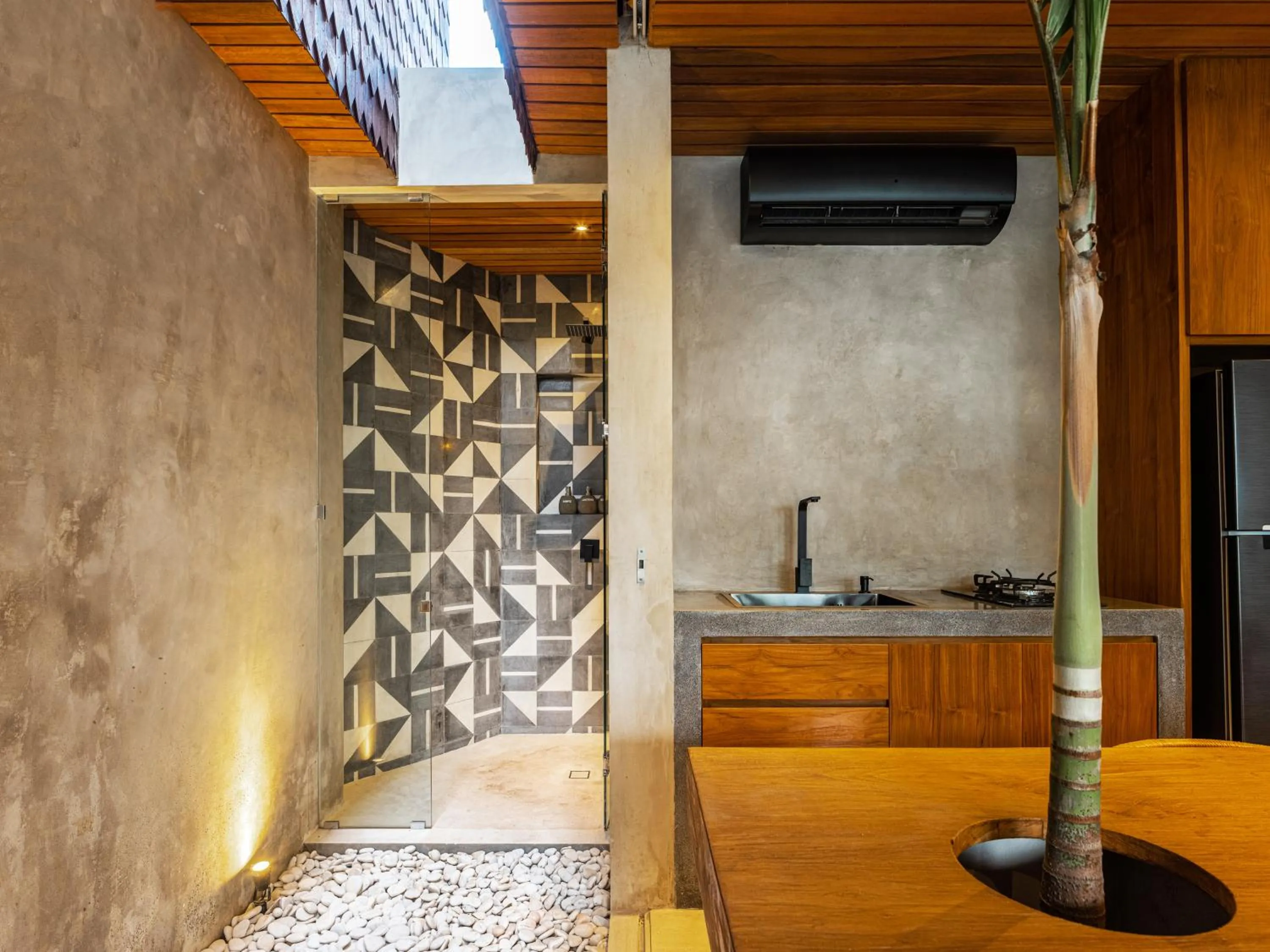 Kitchen or kitchenette in Blacksand Villas Canggu