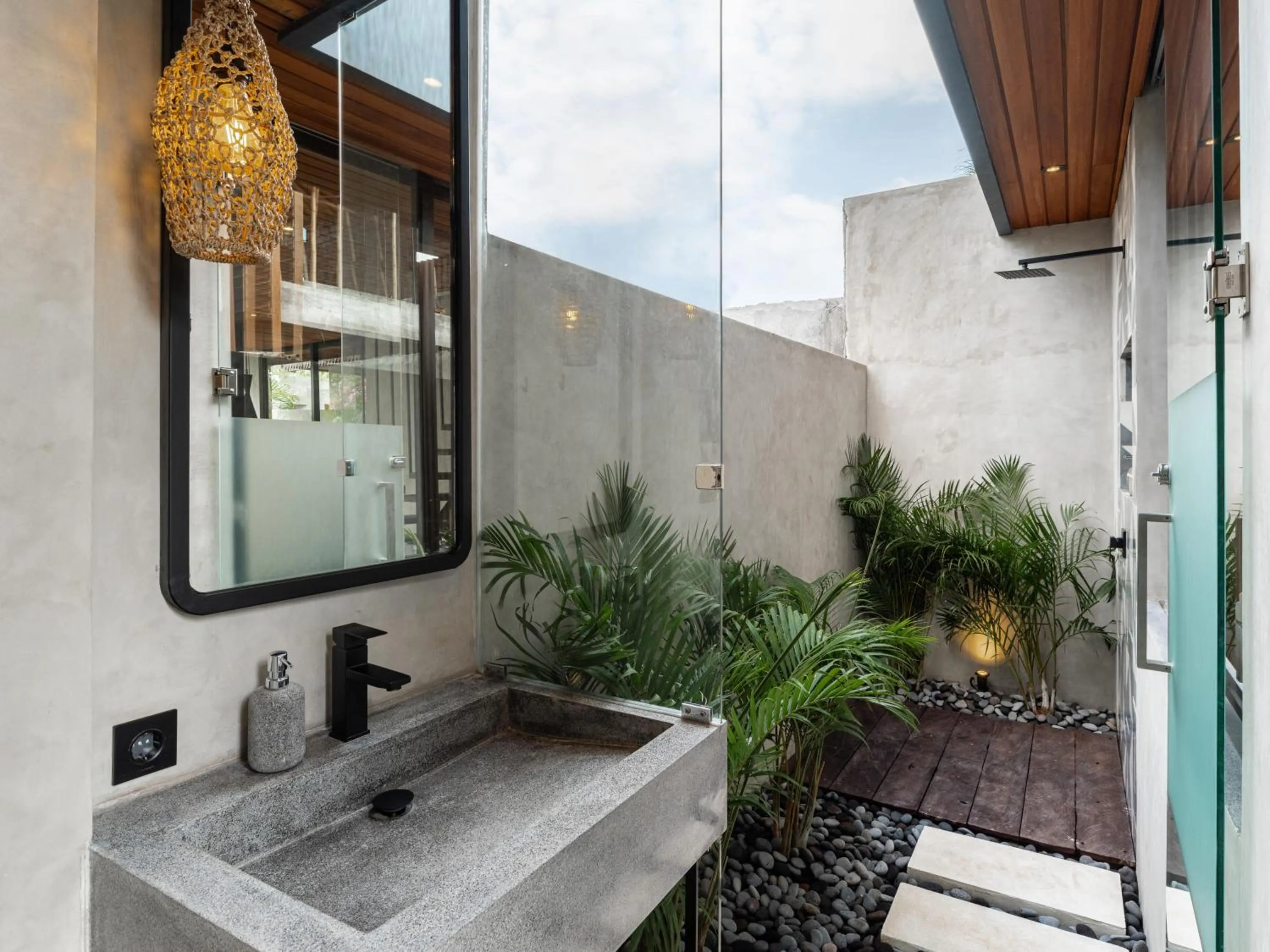 Shower in Blacksand Villas Canggu