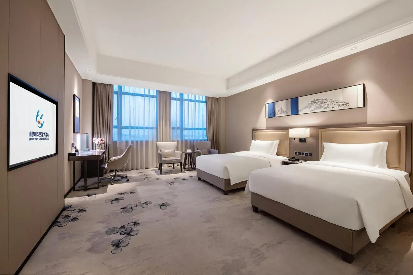 Deluxe Twin Room in Guangzhou Southern Airlines Pearl Airport Hotel- Free shuttle bus to airport Deluxe Twin Room in Guangzhou Southern Airlines Pearl Airport Hotel- Free shuttle bus to airport