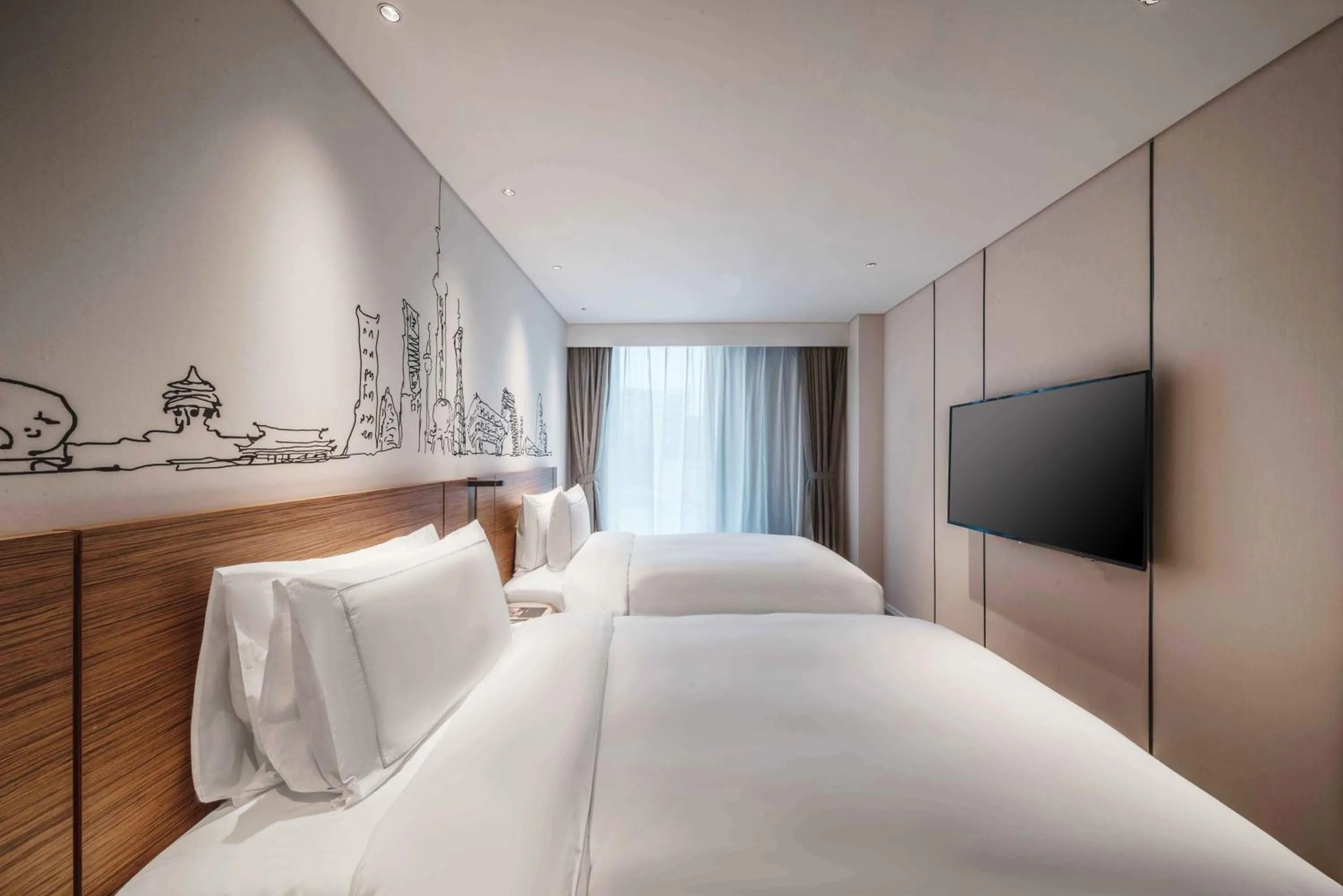 TV and multimedia, Bed in UrCove by Hyatt Shanghai Lujiazui Expo Center