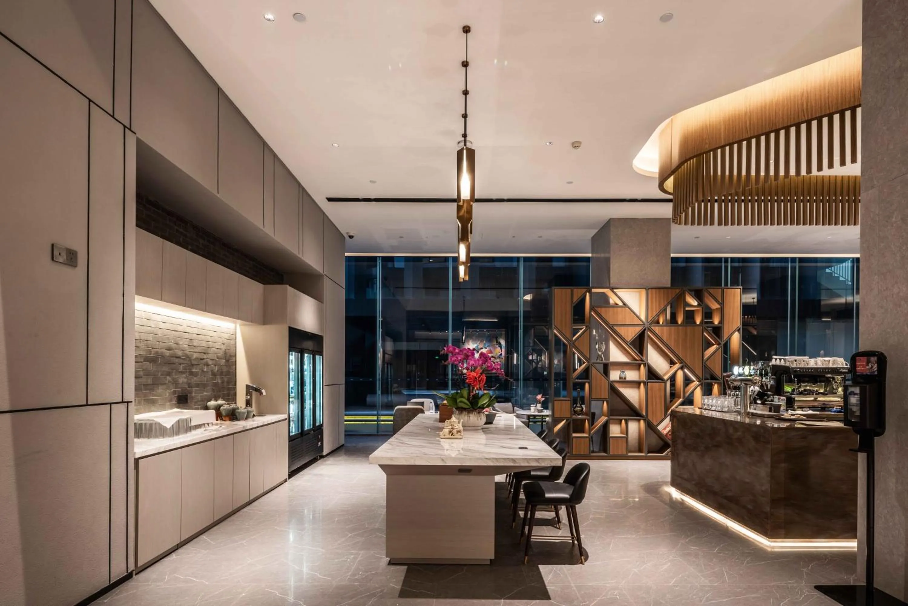 Seating area in UrCove by Hyatt Shanghai Lujiazui Expo Center