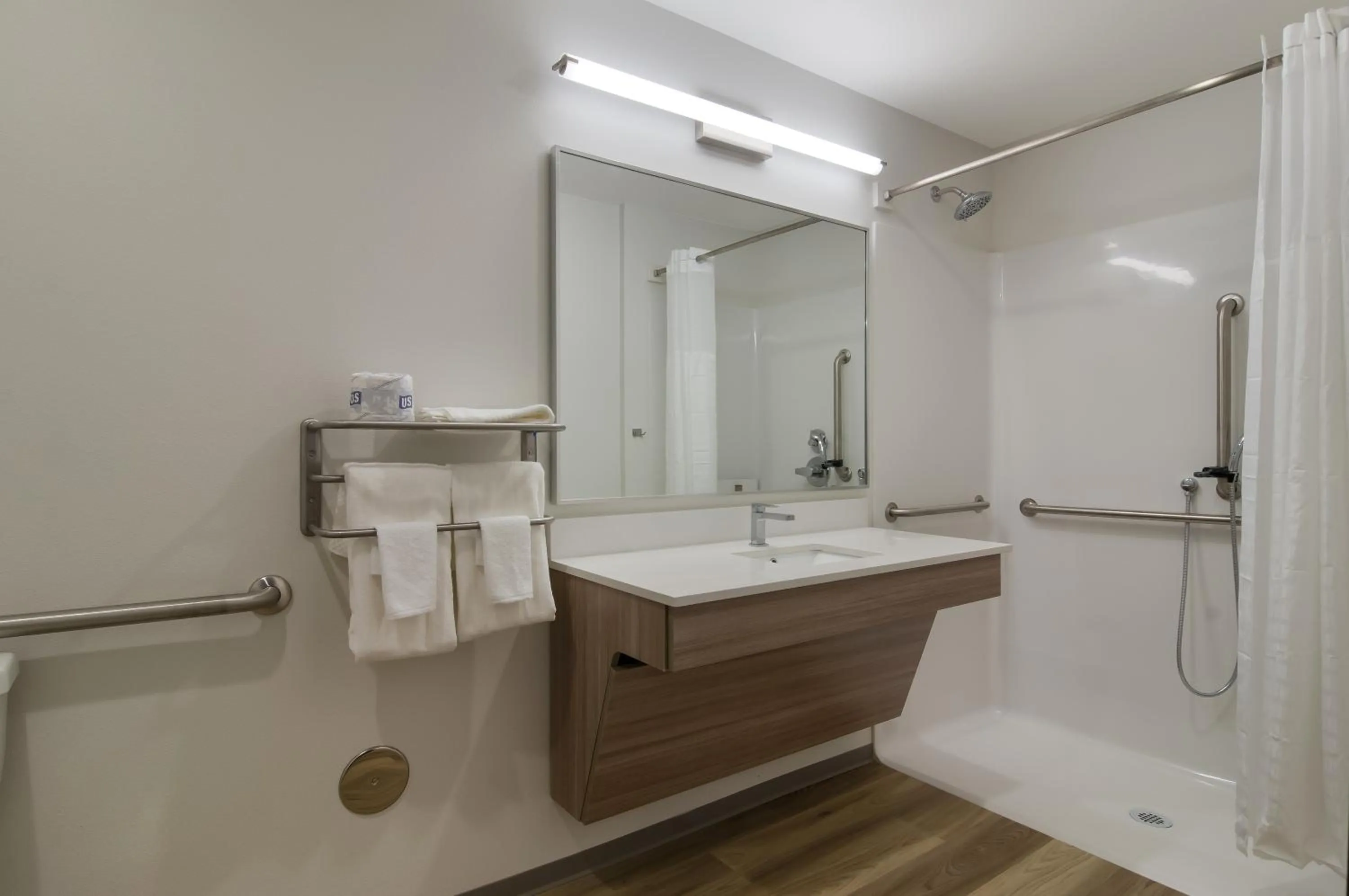 Bathroom in WoodSpring Suites Olympia - Lacey