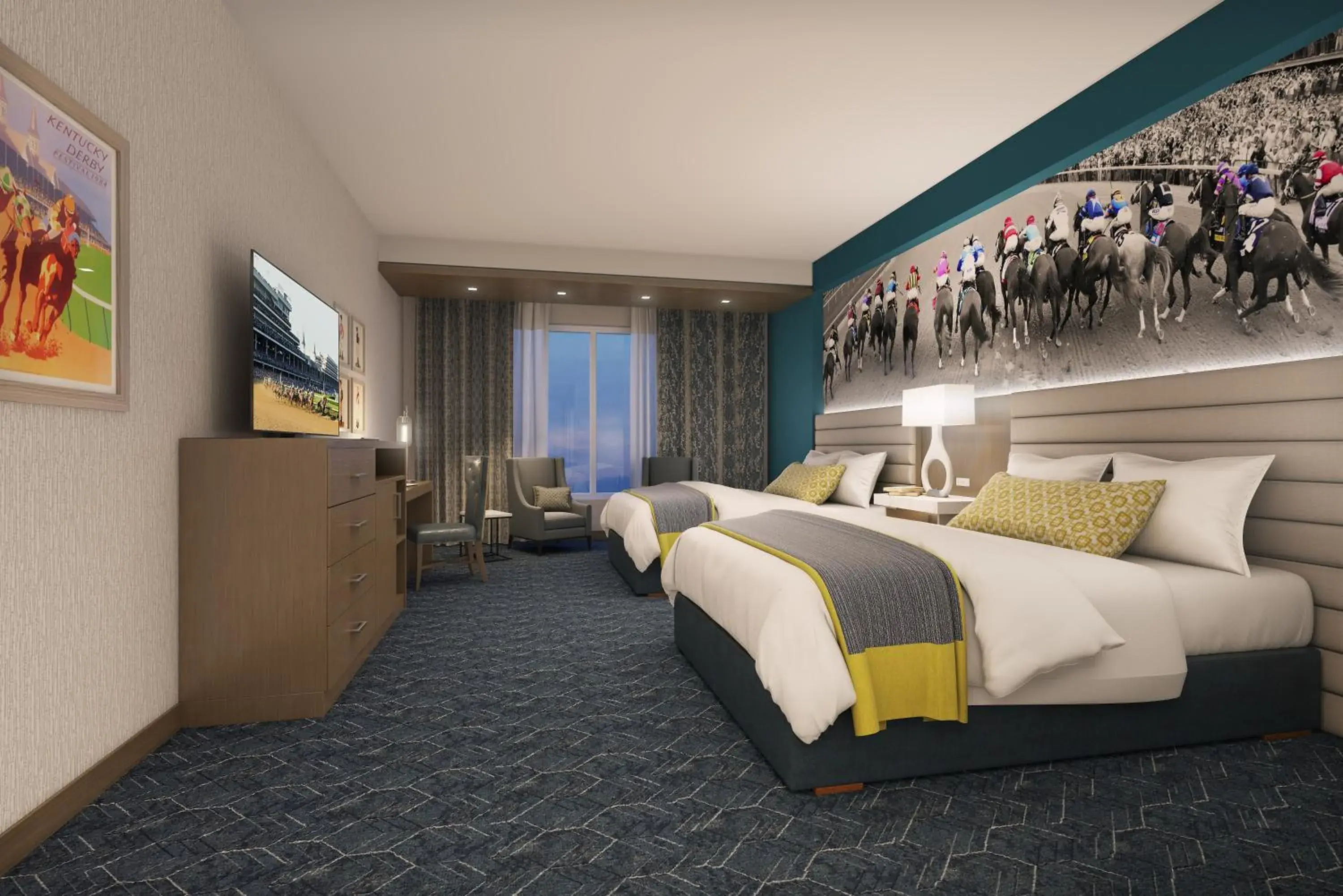 Deluxe Queen Room with Two Queen Beds in Derby City Gaming & Hotel - A Churchill Downs Property Deluxe Queen Room with Two Queen Beds in Derby City Gaming & Hotel - A Churchill Downs Property