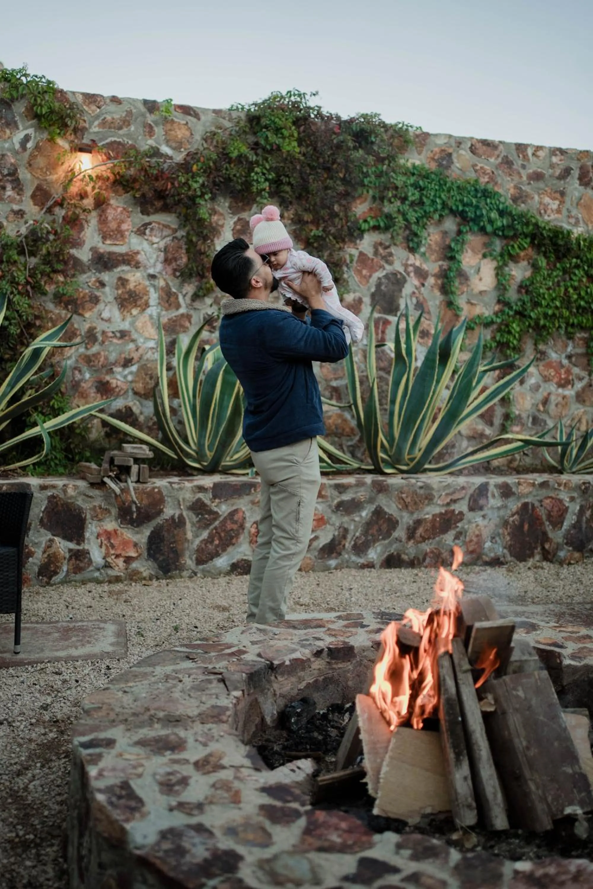 fireplace in Tierra Mia Hacienda Ruta del Vino