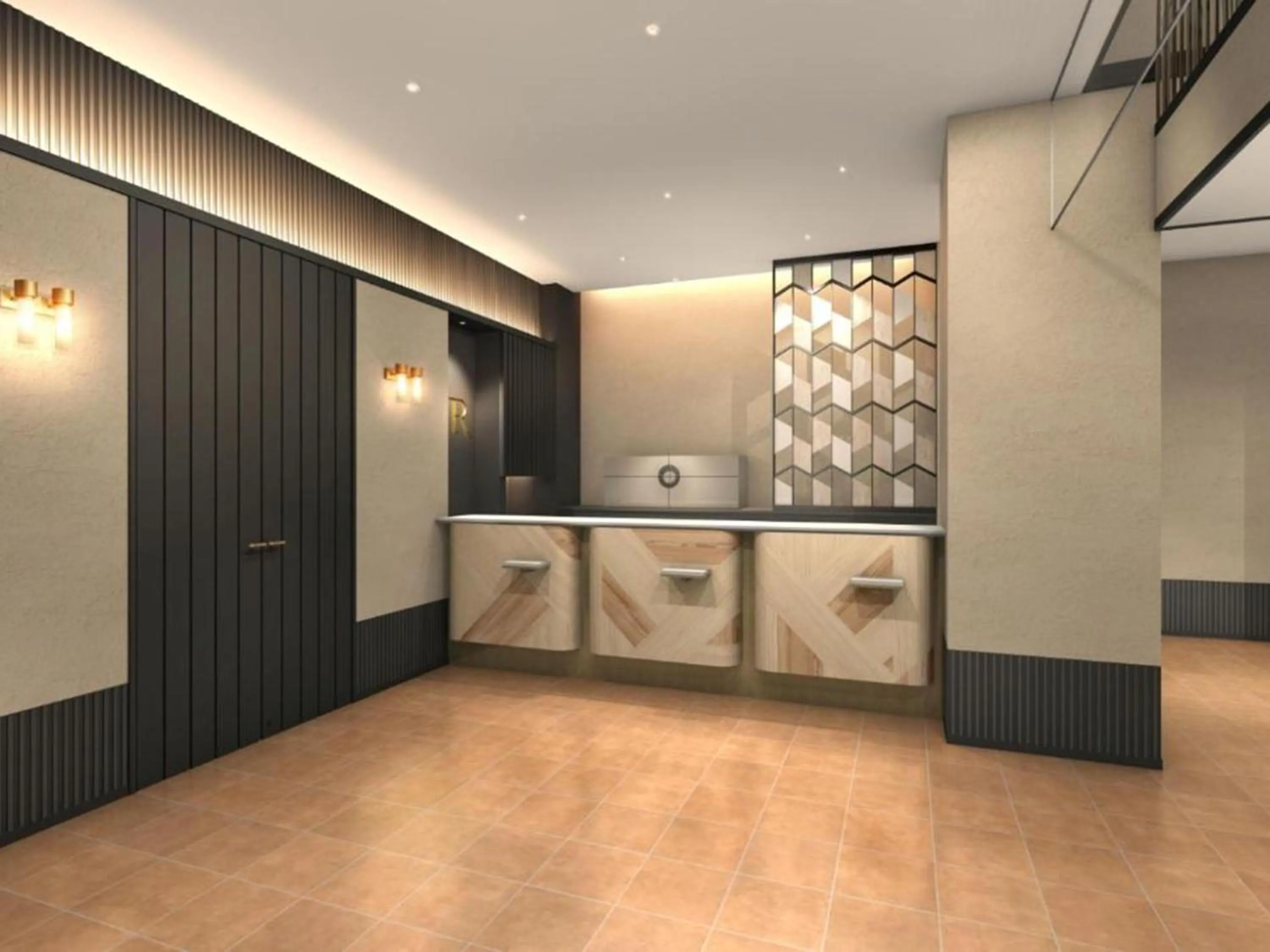 Lobby or reception in Nest&Rise Osaka Namba Hotel