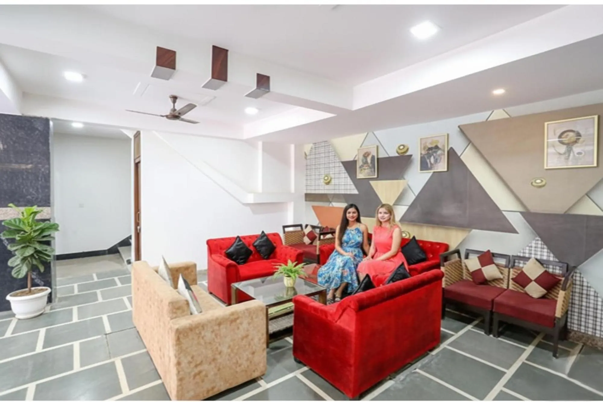 Seating area in FabHotel New Silver Crown