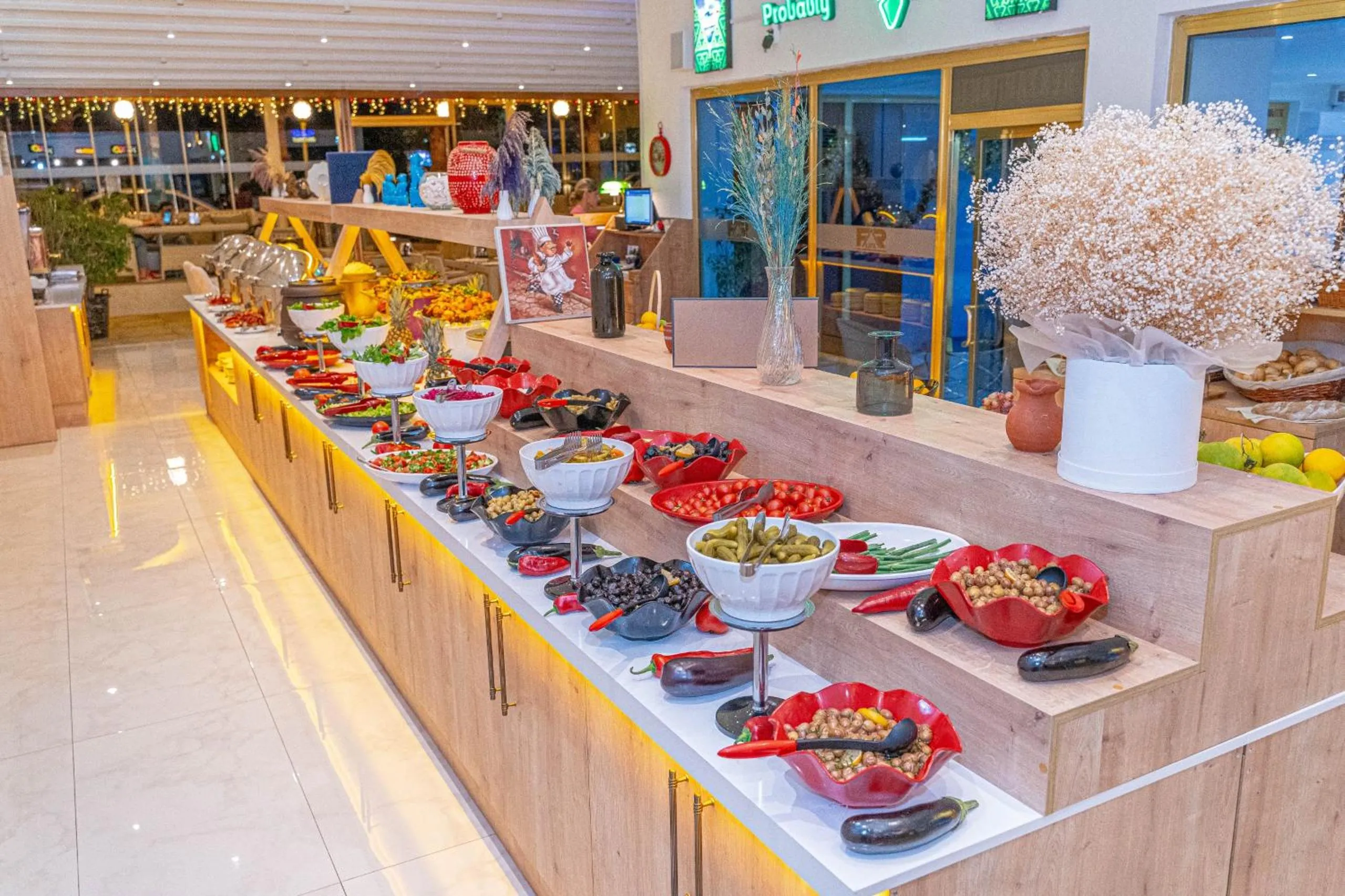 Buffet breakfast in Far Life Hotel