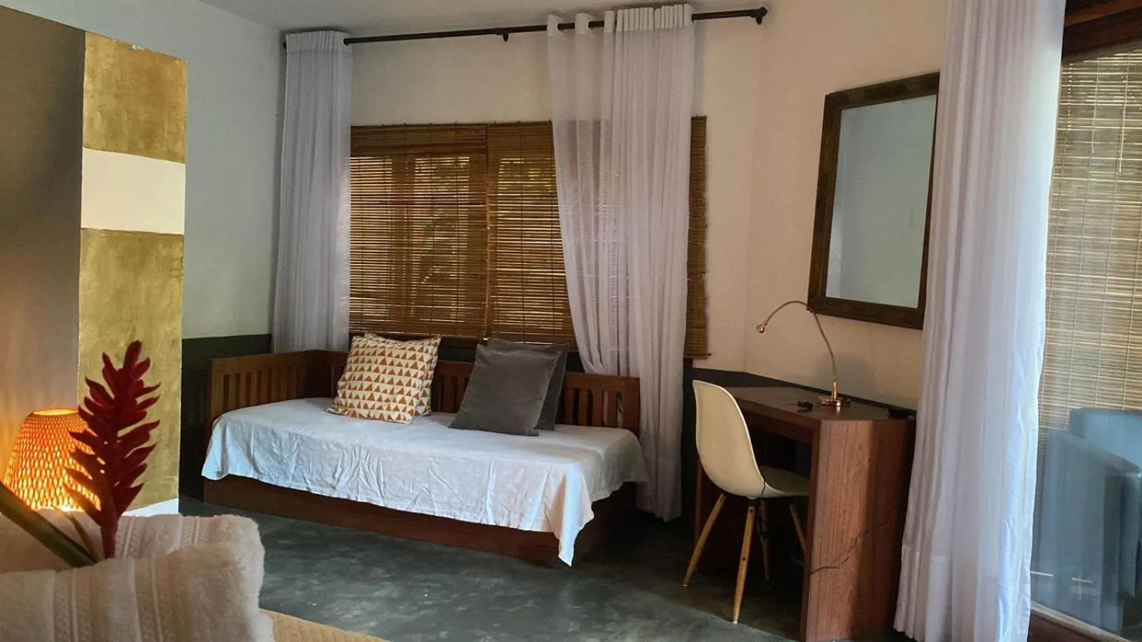 Bed in Pousada Bambu Dourado