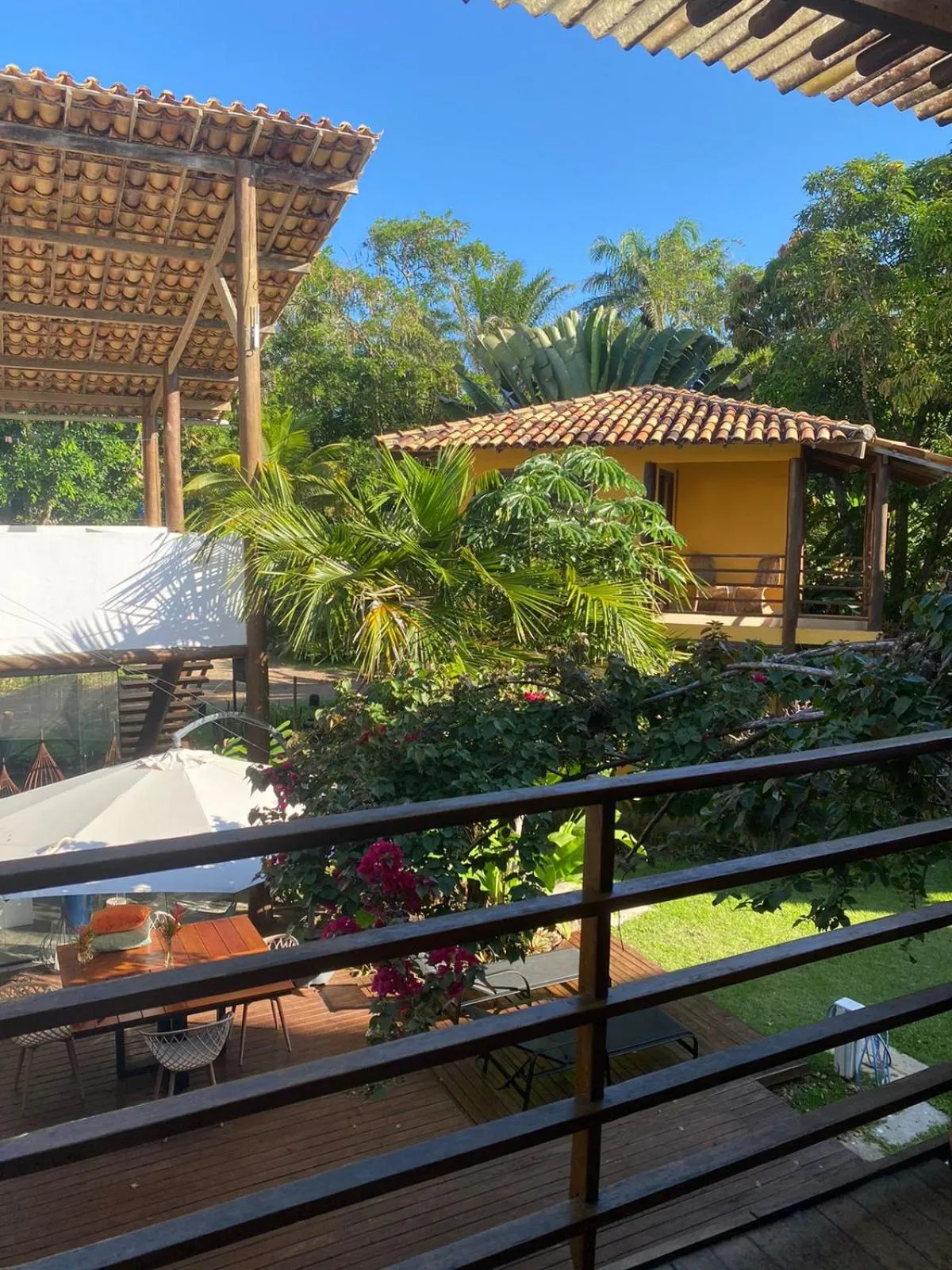 Balcony/Terrace in Pousada Bambu Dourado