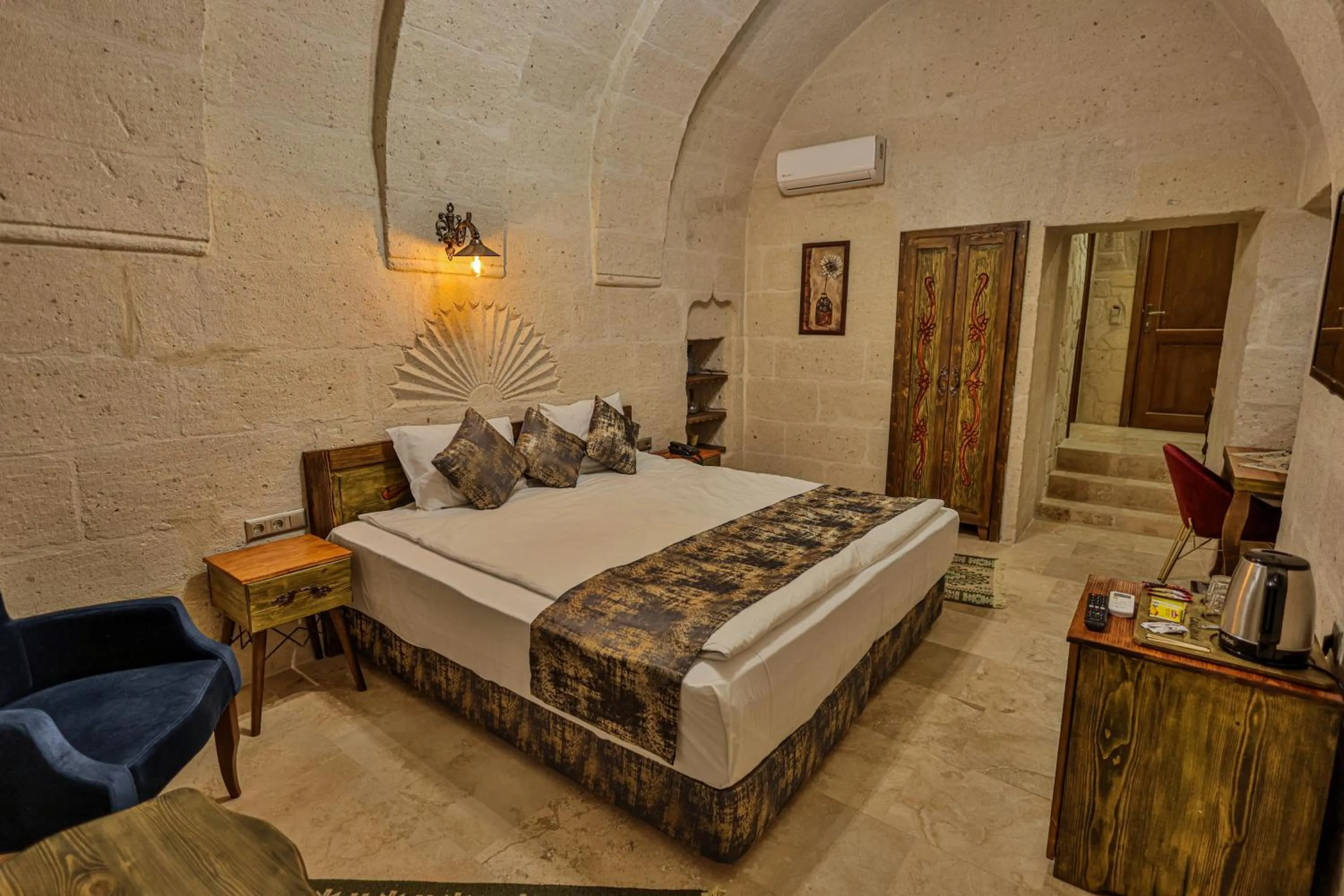 Bed in CaveAdocia Stone&Cave Hotel