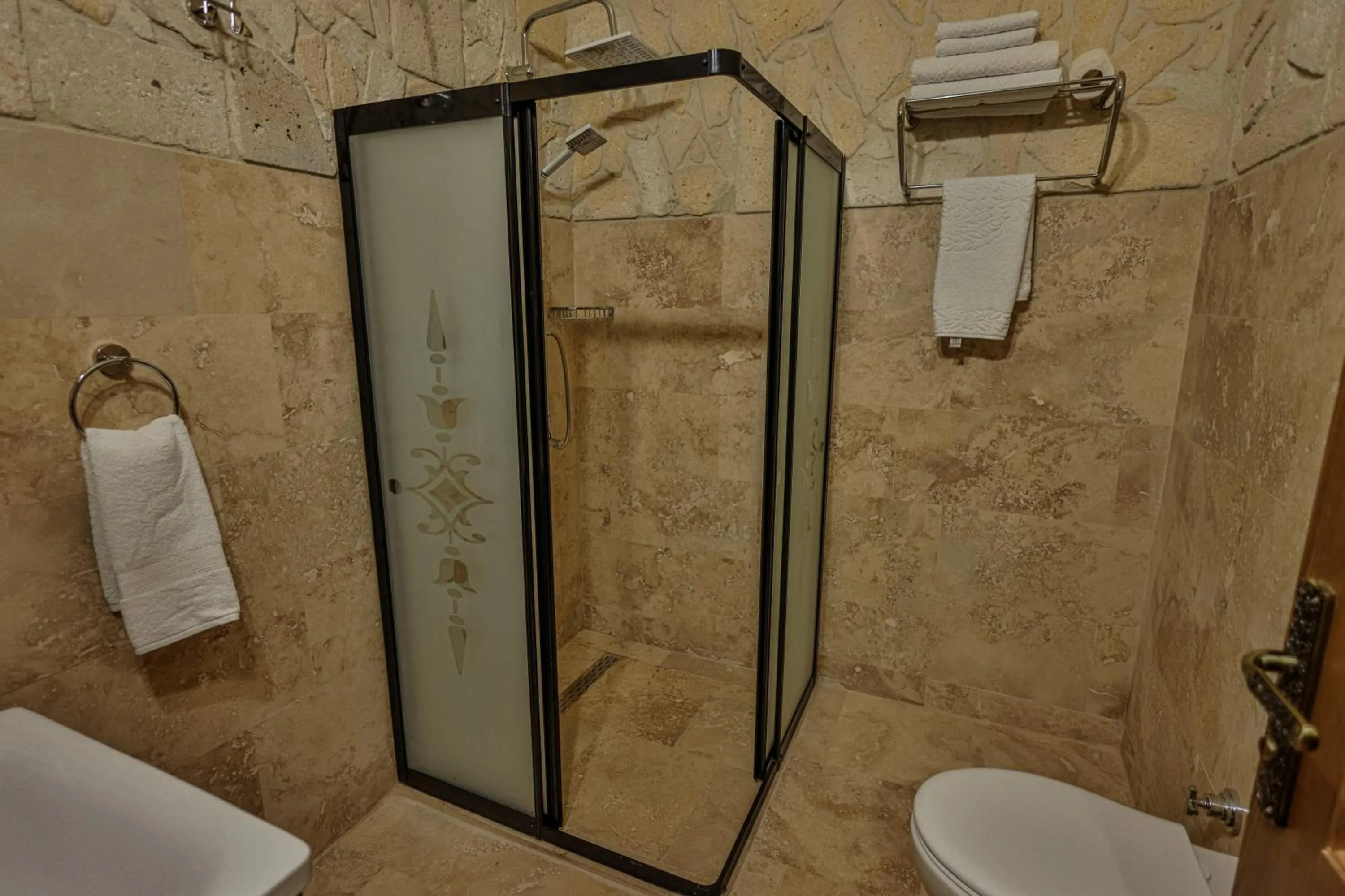 Shower in CaveAdocia Stone&Cave Hotel