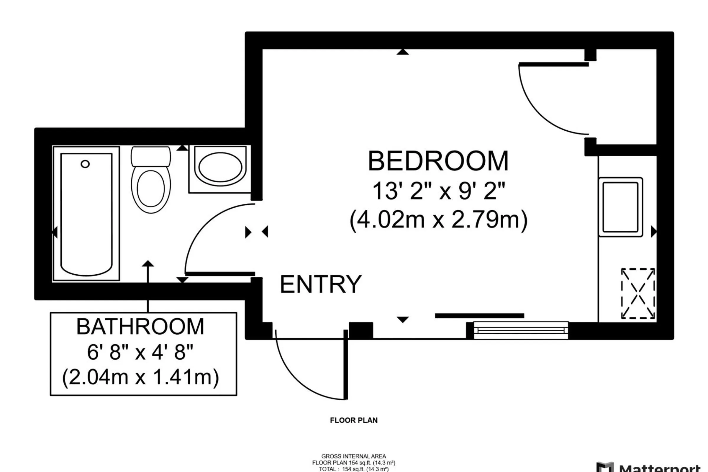 Floor plan in Casa Jardin - Boutique Suites in Downtown Santa Barbara