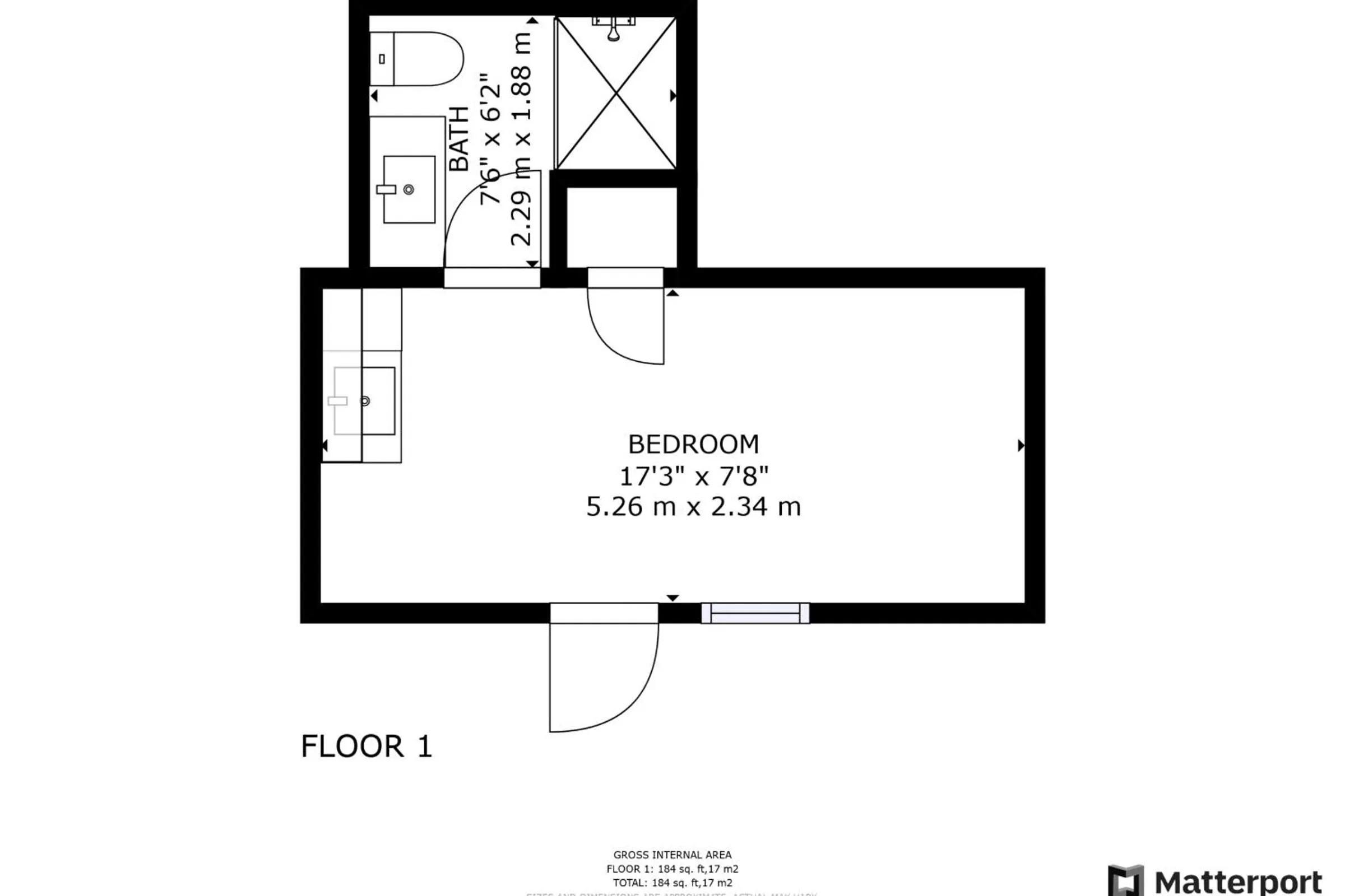 Floor plan in Casa Jardin - Boutique Suites in Downtown Santa Barbara