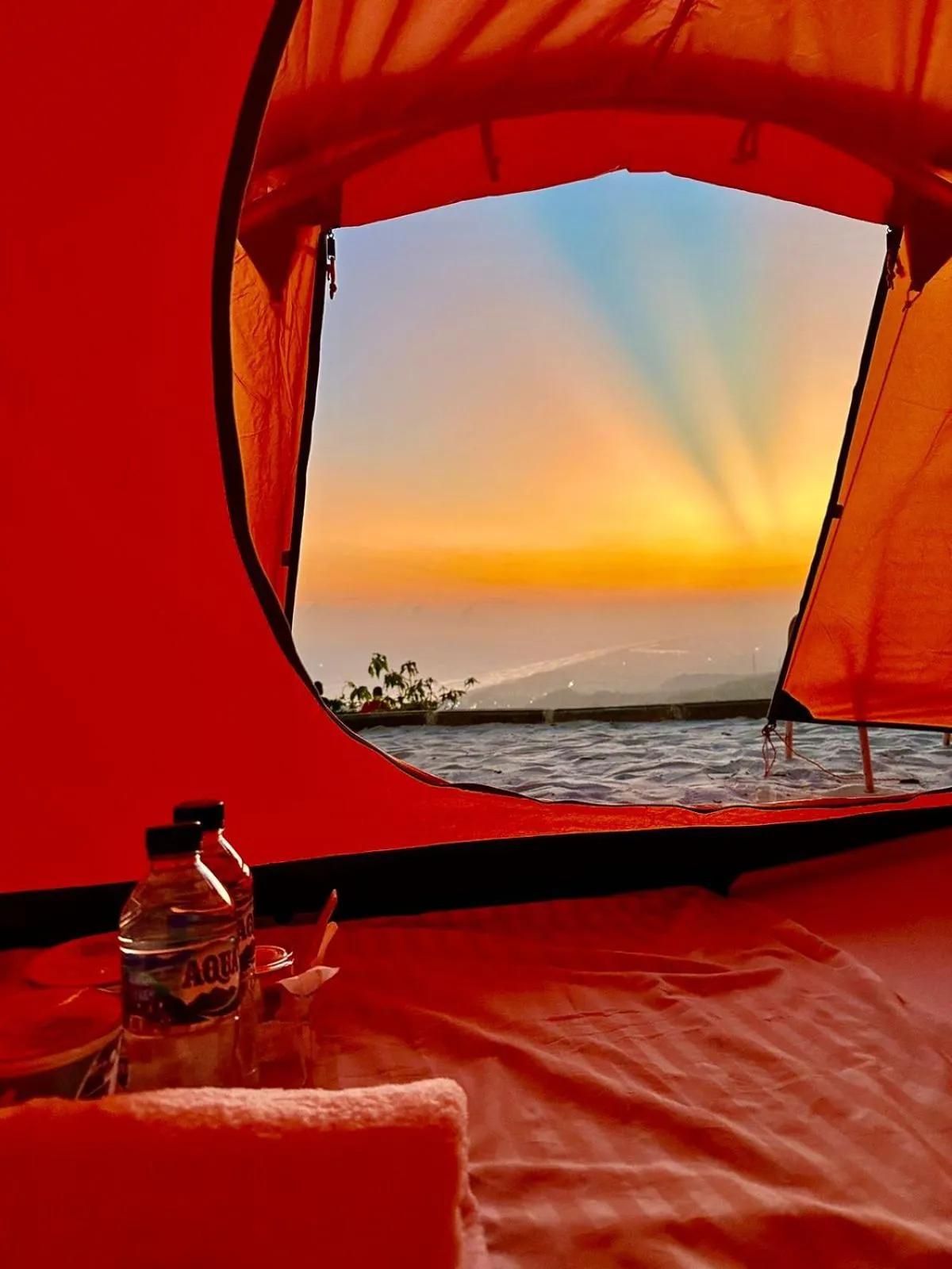 Bed in Glamping Omah Kayu at Watu Paris Jogja