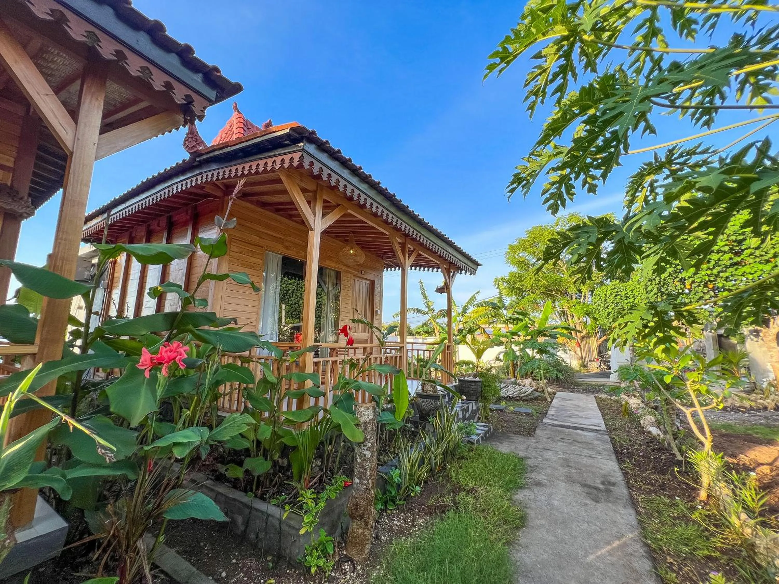 Garden view in Skywatch cottage