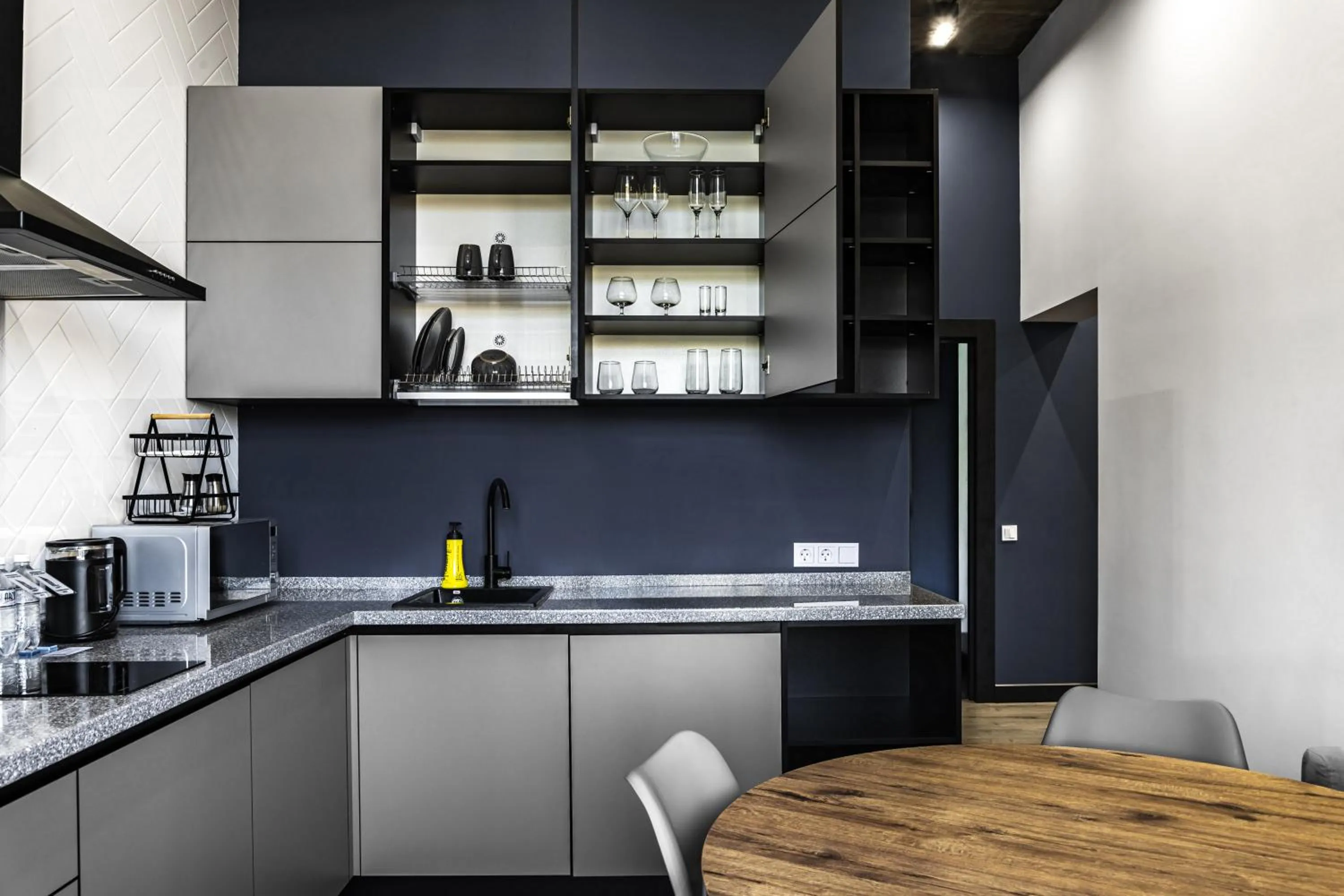 Kitchen or kitchenette in Apart Hotel LOFT