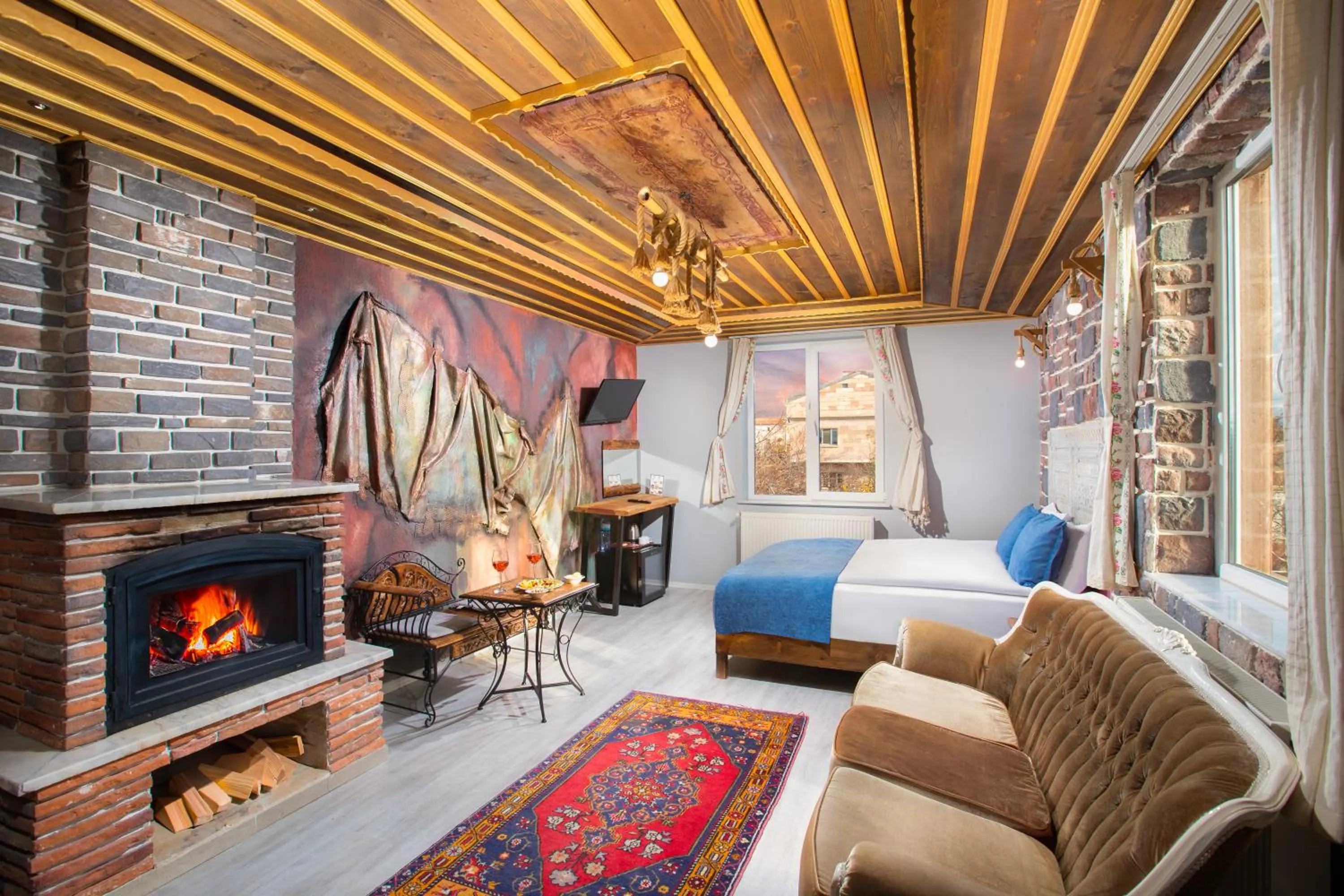 Bed in Moonlight of Cappadocia