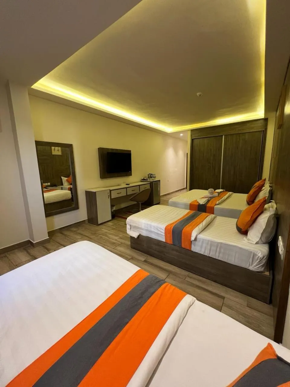 Photo of the whole room, Bed in Sky Hotel