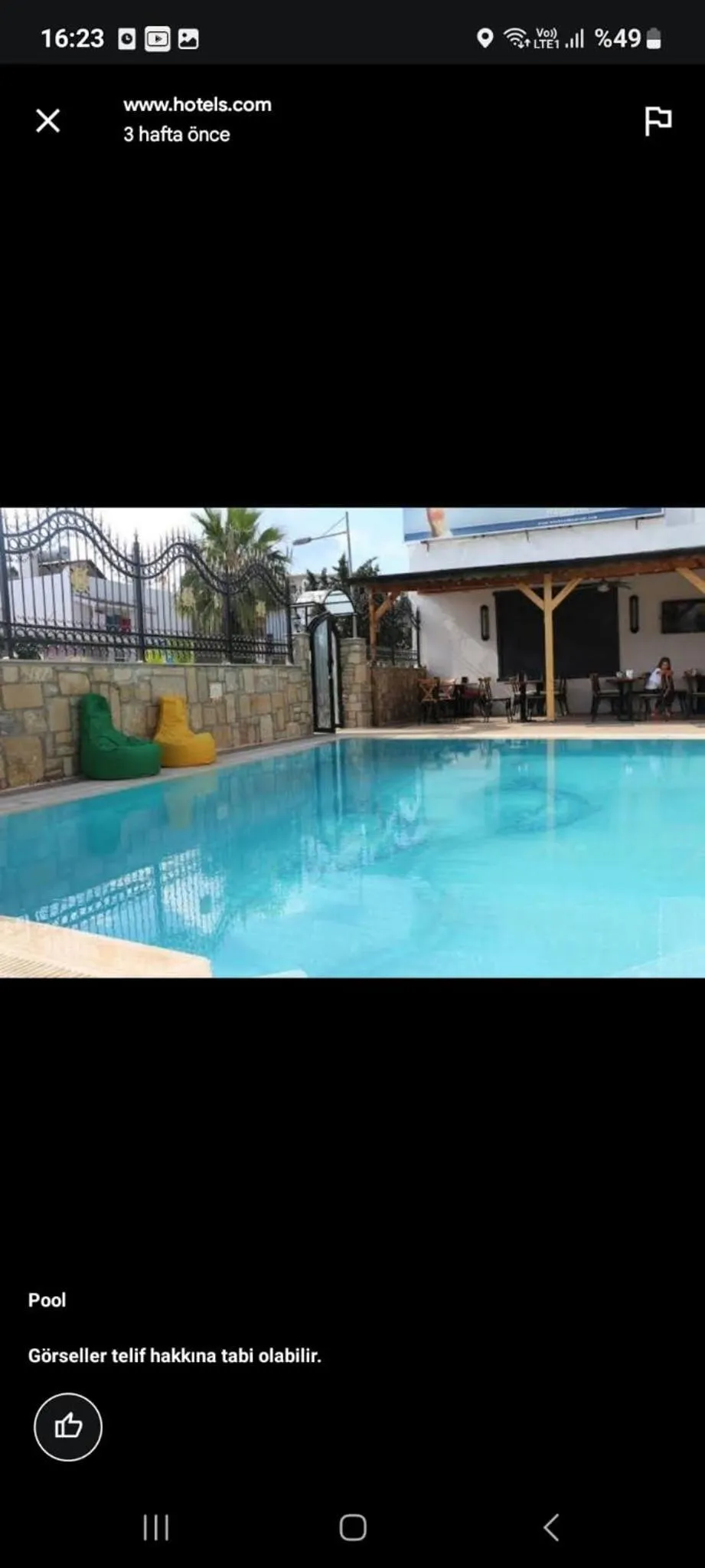 Swimming pool in WB Weekend Otel