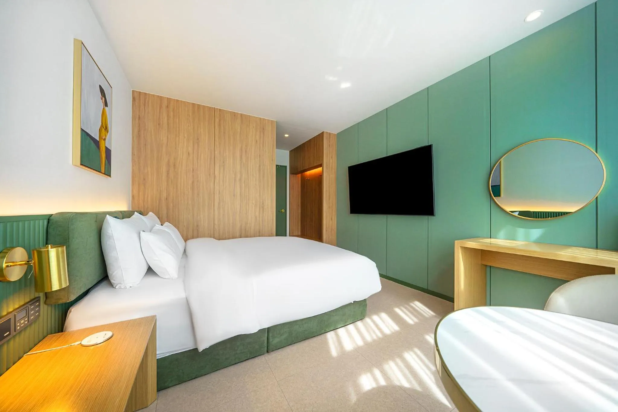 Bed in H-Avenue Hotel Geomdan New Town