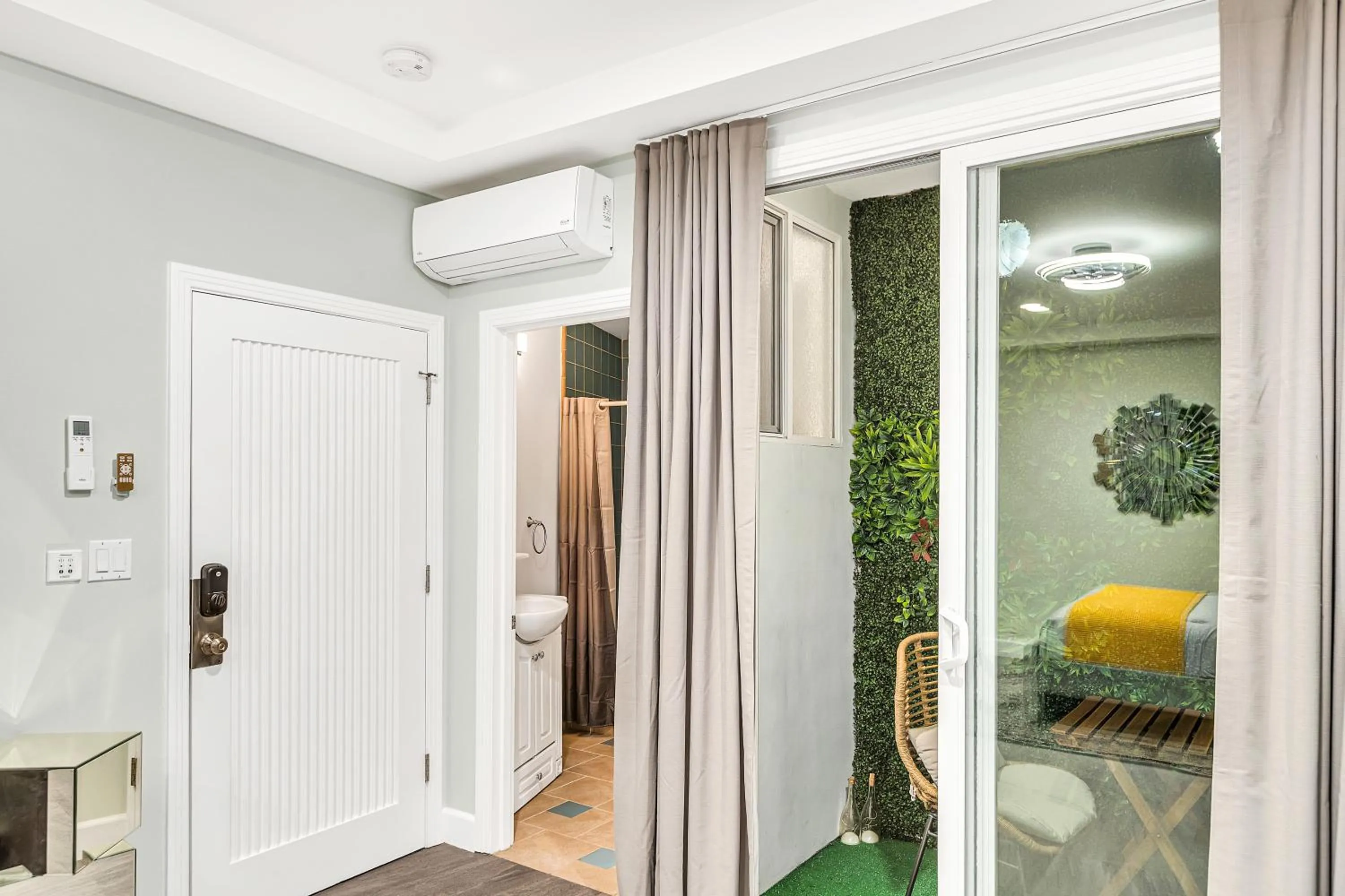 Patio, Bed in SW Beach Hotel