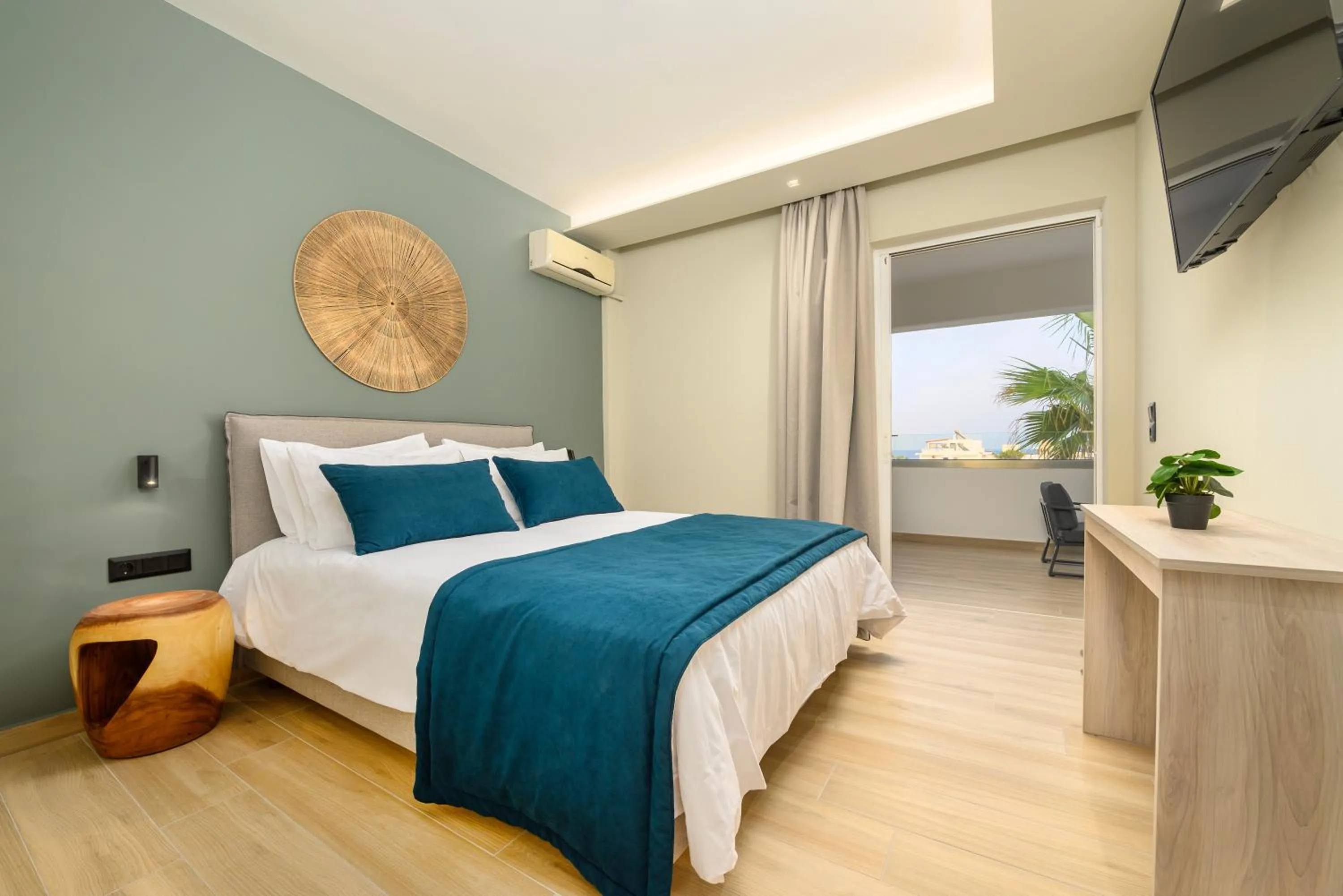 TV and multimedia, Bed in Nicolas Grand Suites, Adults Only