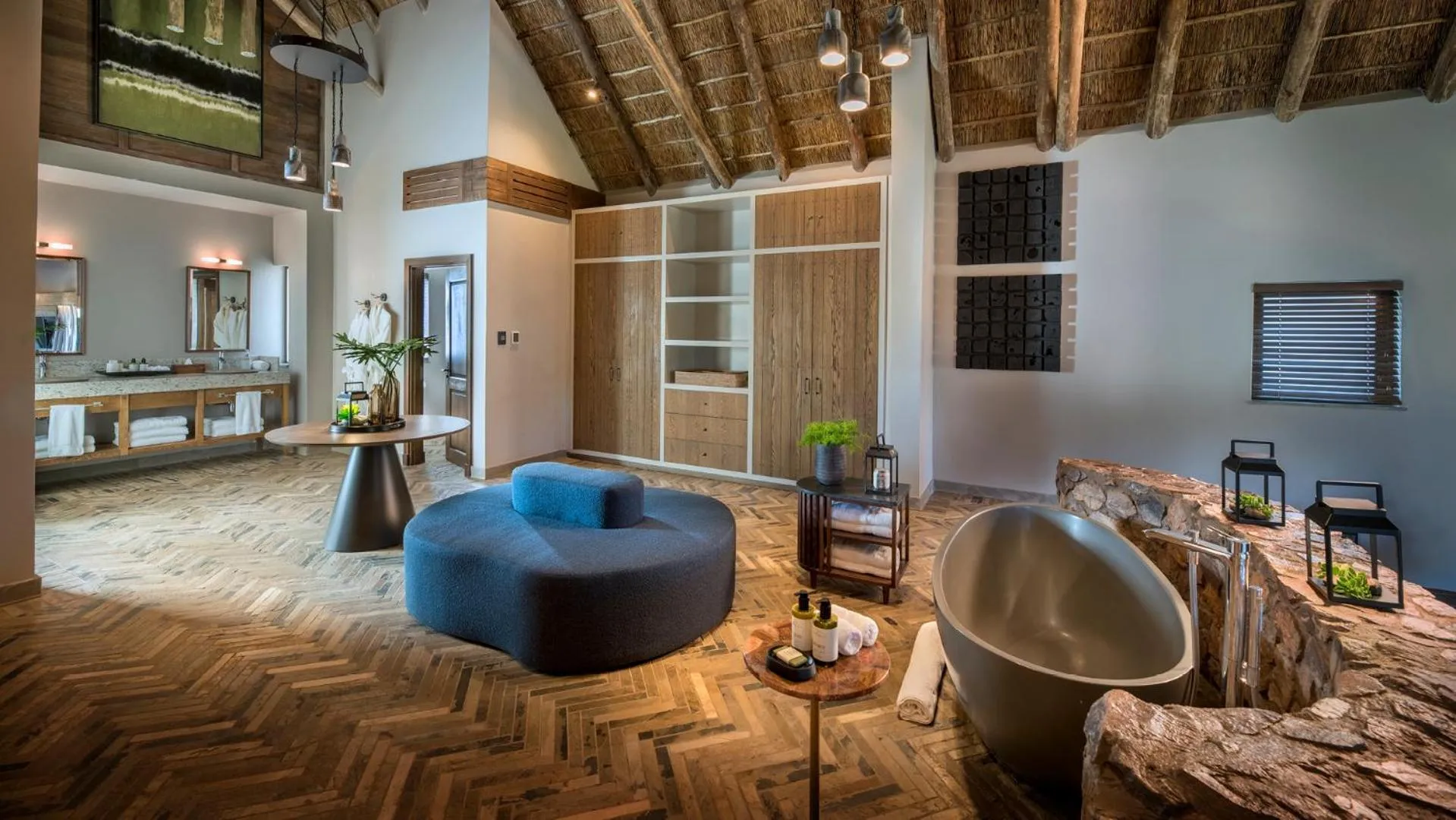 Bathroom in Babohi at Qwabi Private Game Reserve by NEWMARK