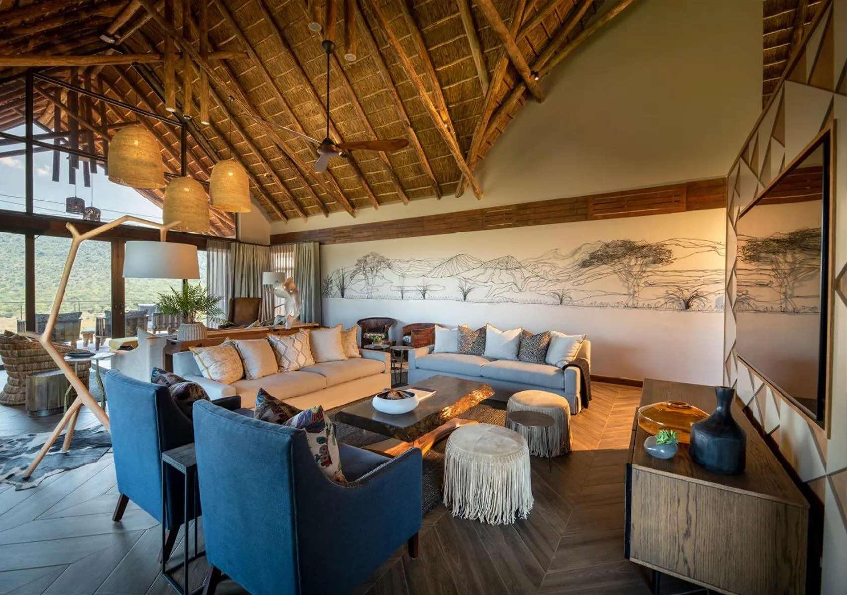 TV and multimedia in Babohi at Qwabi Private Game Reserve by NEWMARK