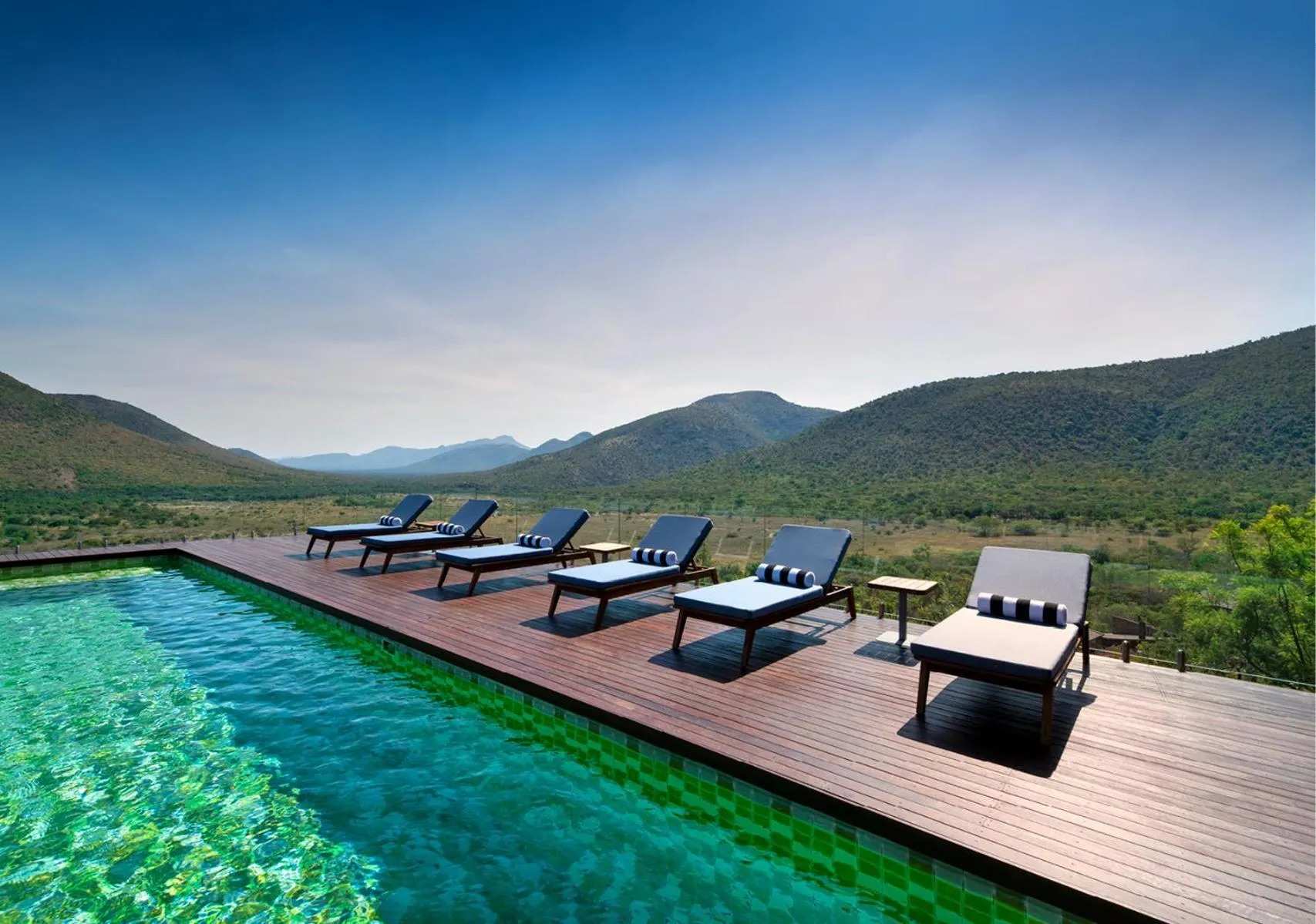 Balcony/Terrace in Babohi at Qwabi Private Game Reserve by NEWMARK