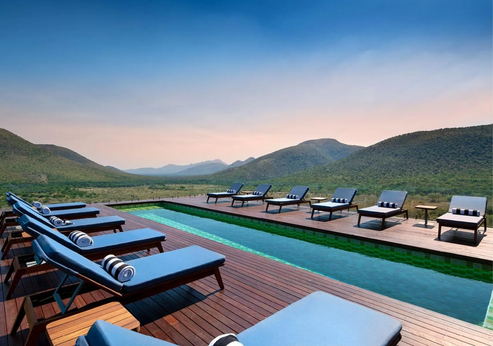 Swimming pool in Babohi at Qwabi Private Game Reserve by NEWMARK