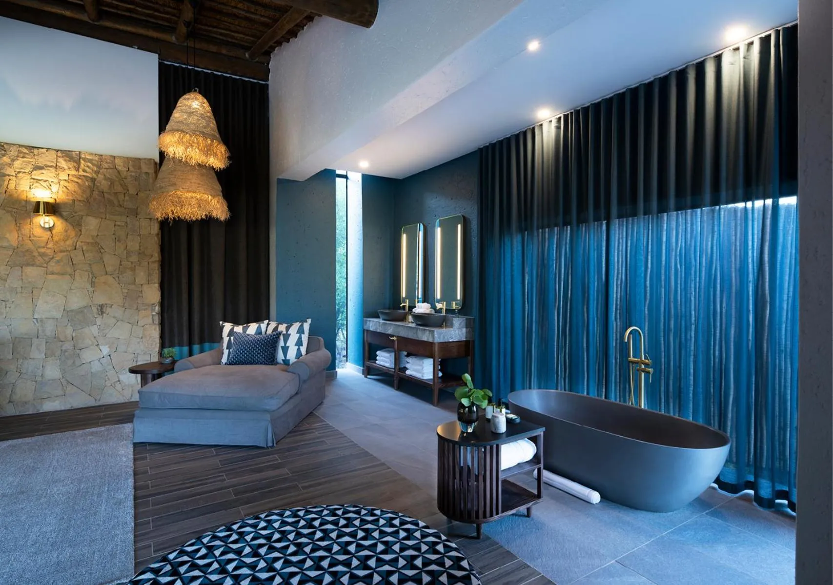 Bathroom in Babohi at Qwabi Private Game Reserve by NEWMARK