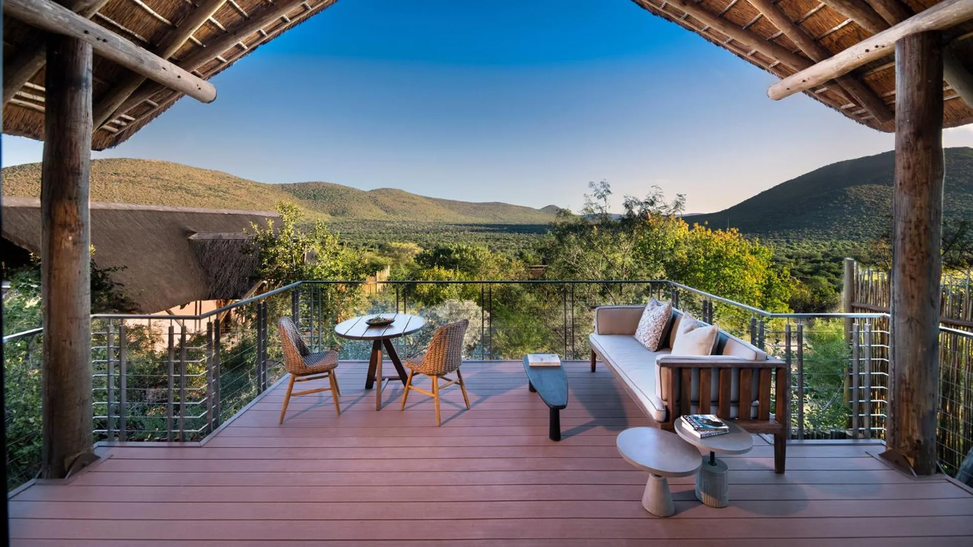 Patio in Babohi at Qwabi Private Game Reserve by NEWMARK