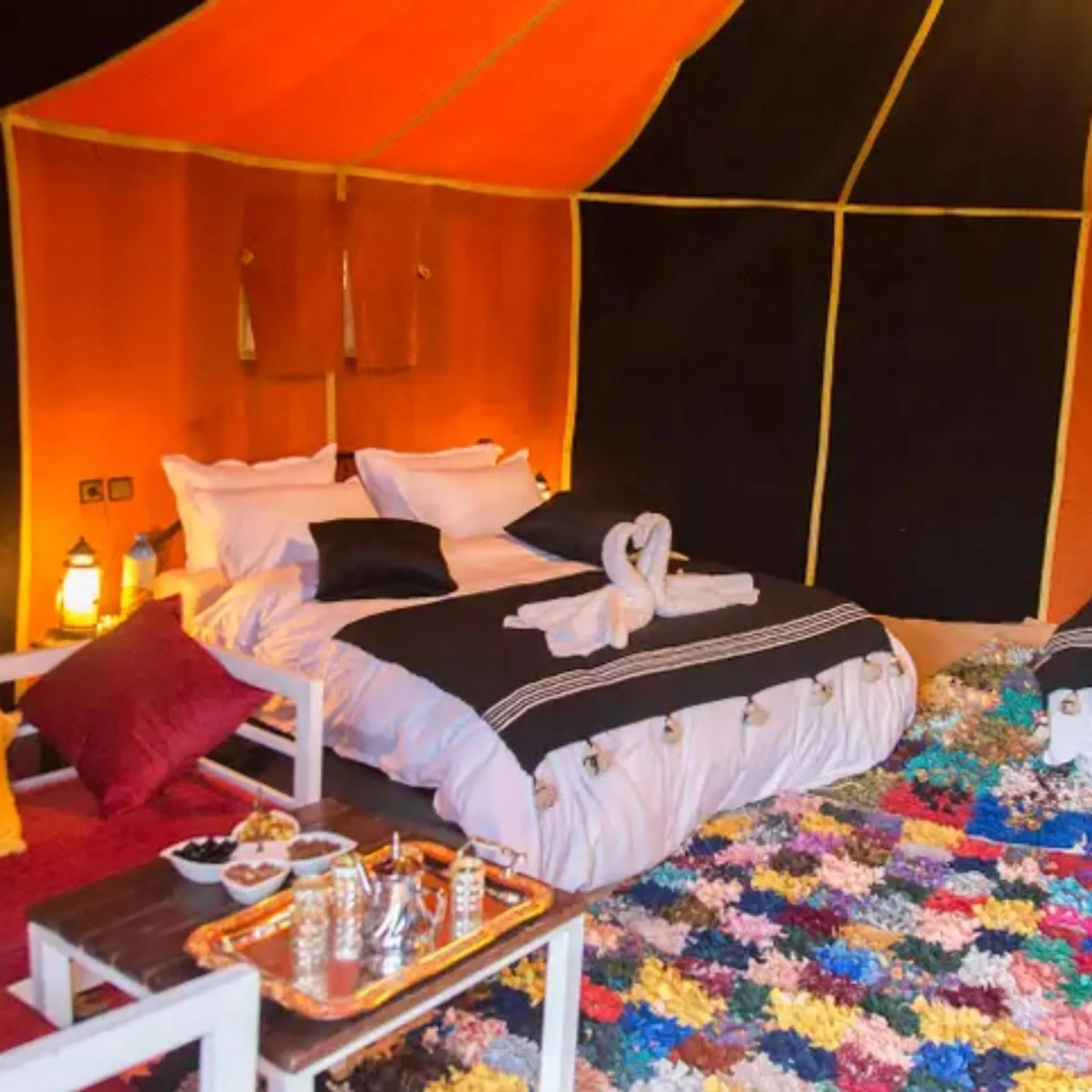 Bed in Horaz Merzouga Camp