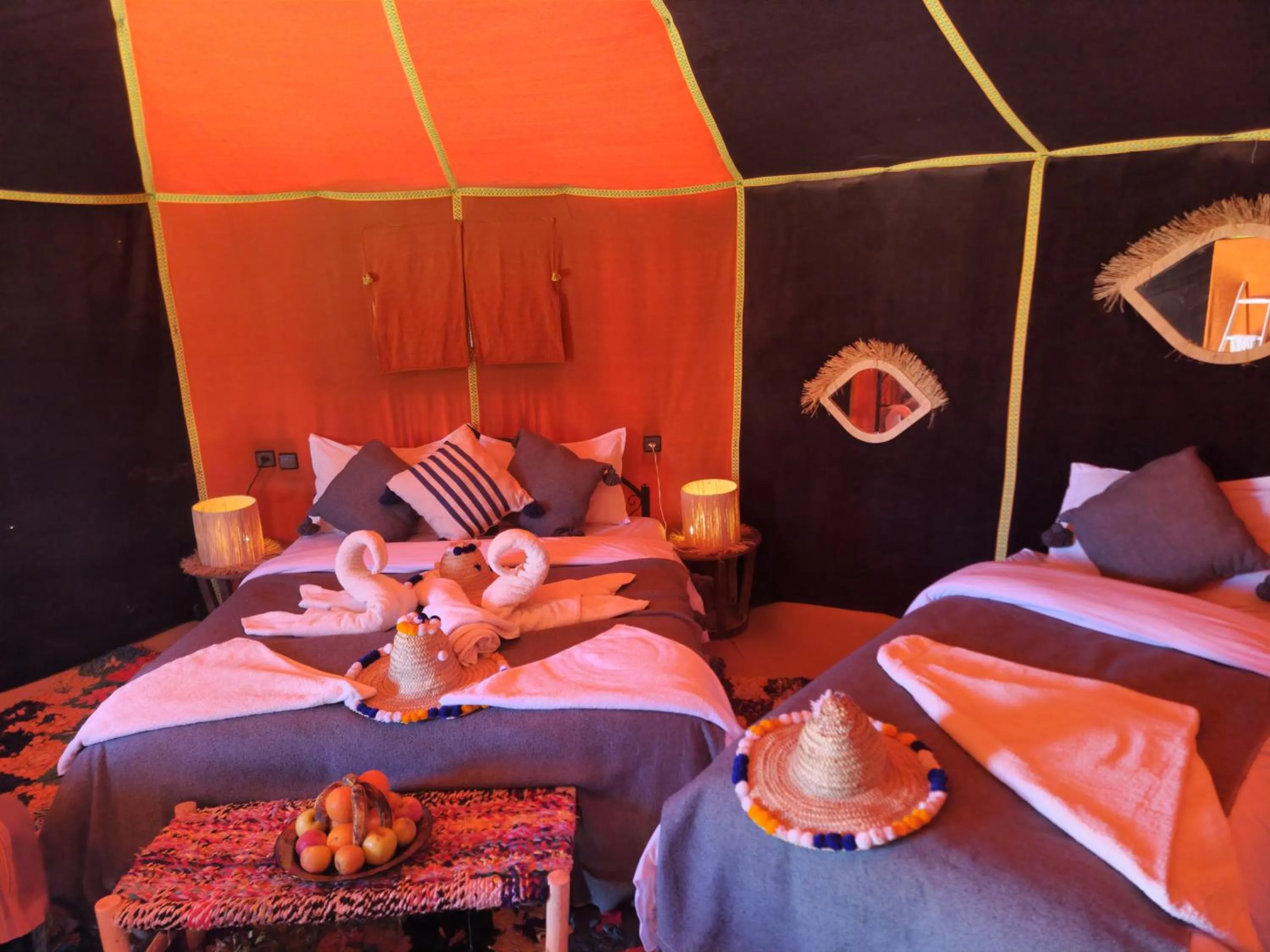 Bed in Horaz Merzouga Camp