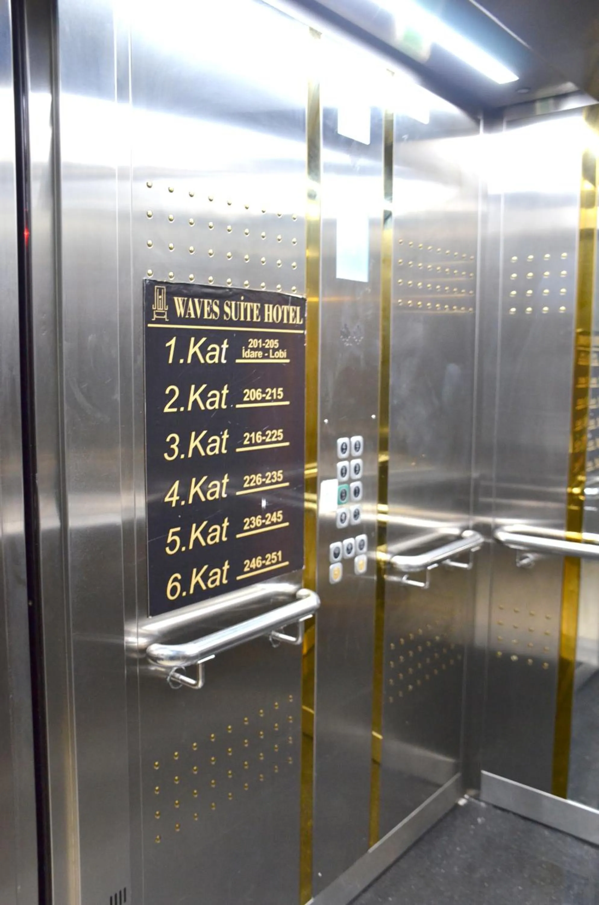 elevator in Waves hotel