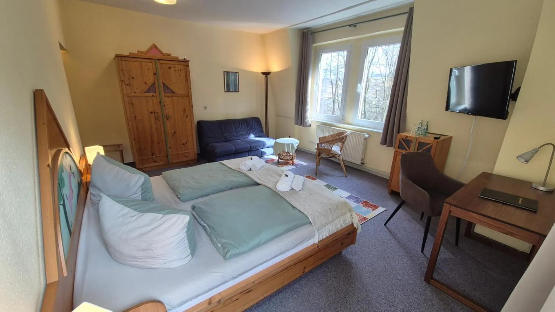 Photo of the whole room, Bed in Naturhotel Forsthaus