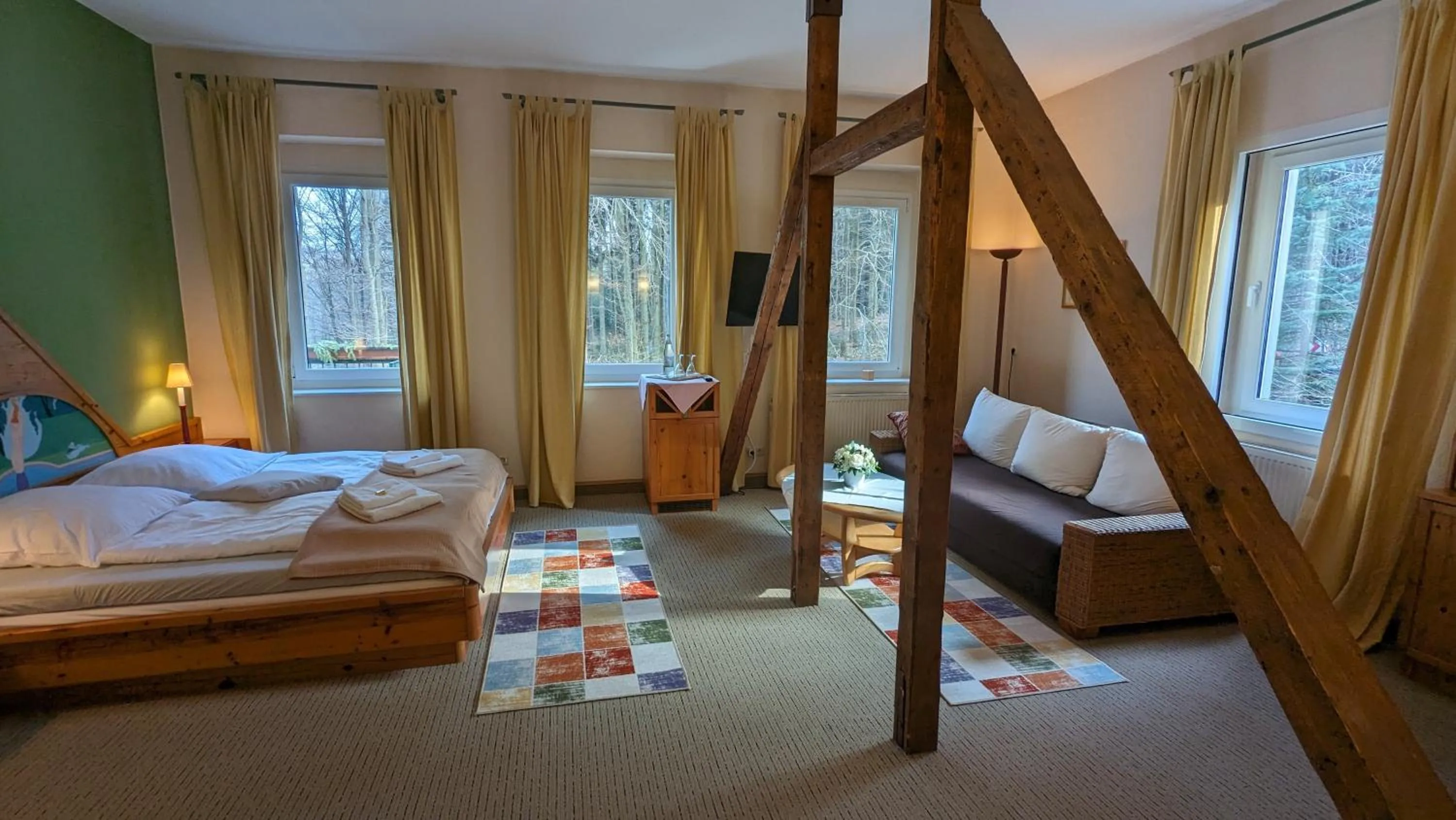 Photo of the whole room, Bed in Naturhotel Forsthaus