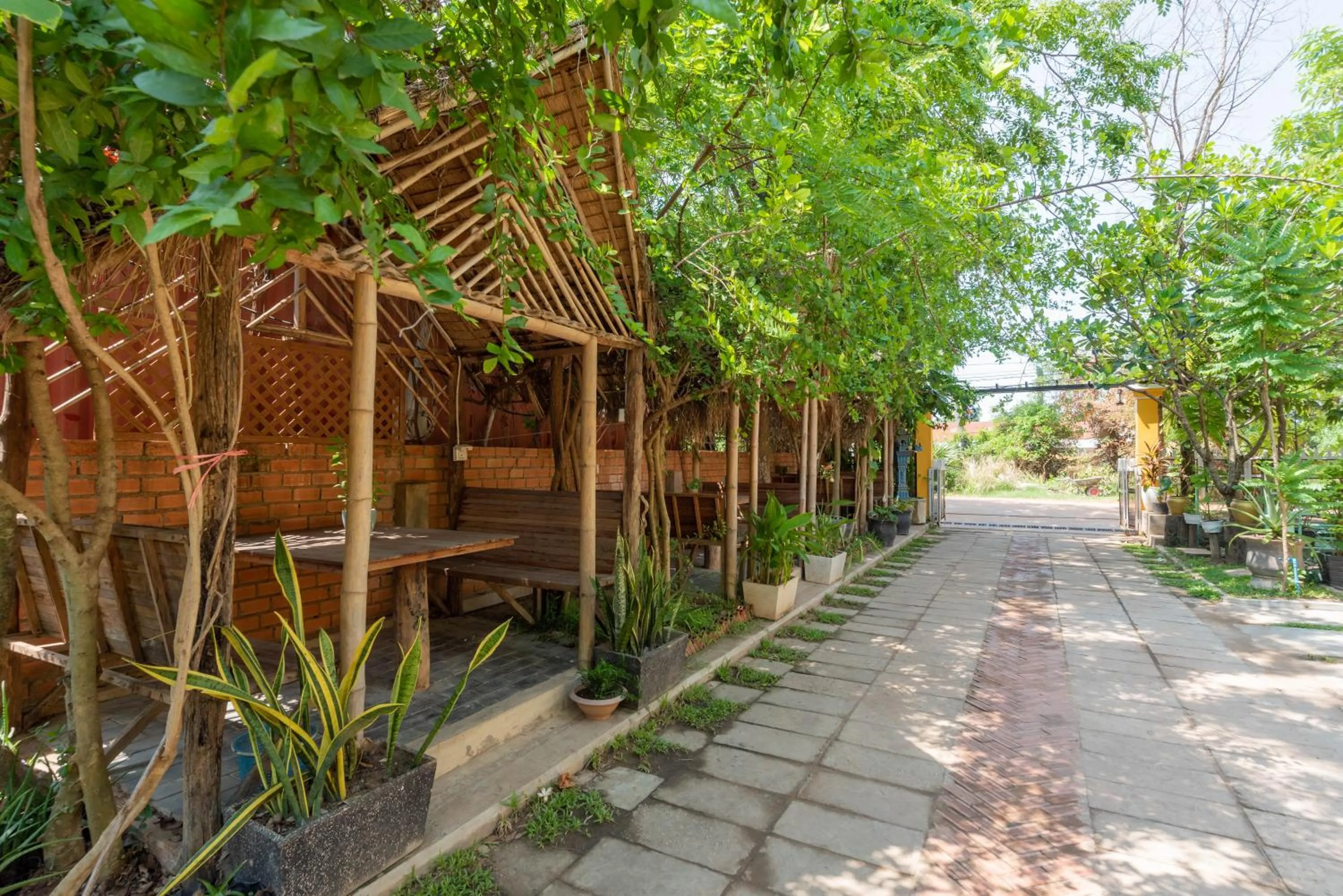 Garden view in Boyada Villa Siem Reap